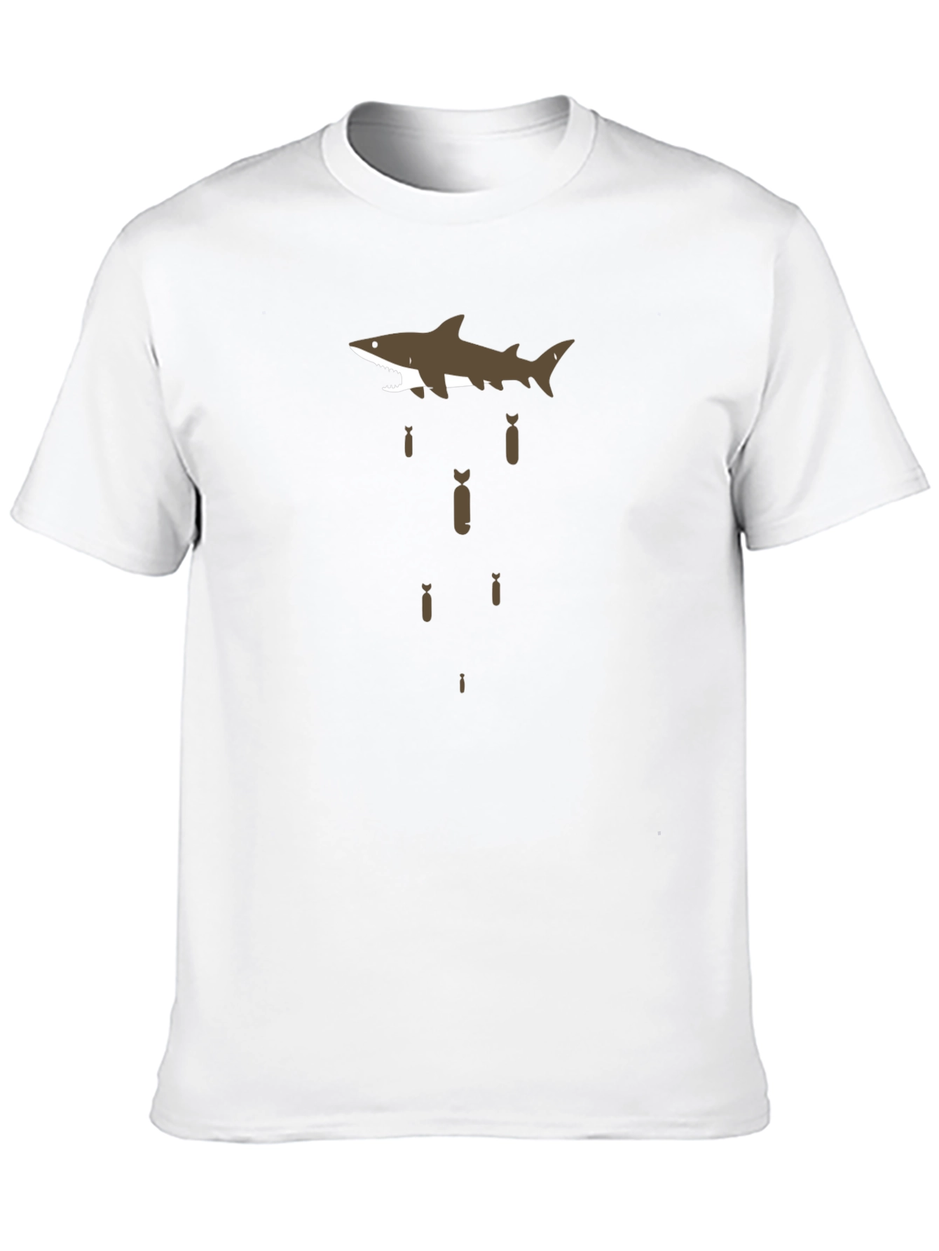 Black Shark Bombing Graphic Tee - Black Cotton T-Shirt view 10