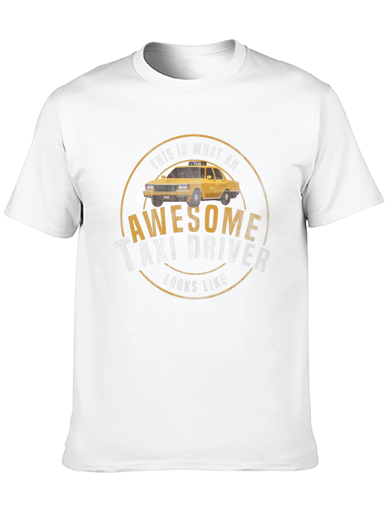 Black Awesome Taxi Driver T-Shirt - Classic Design view 10
