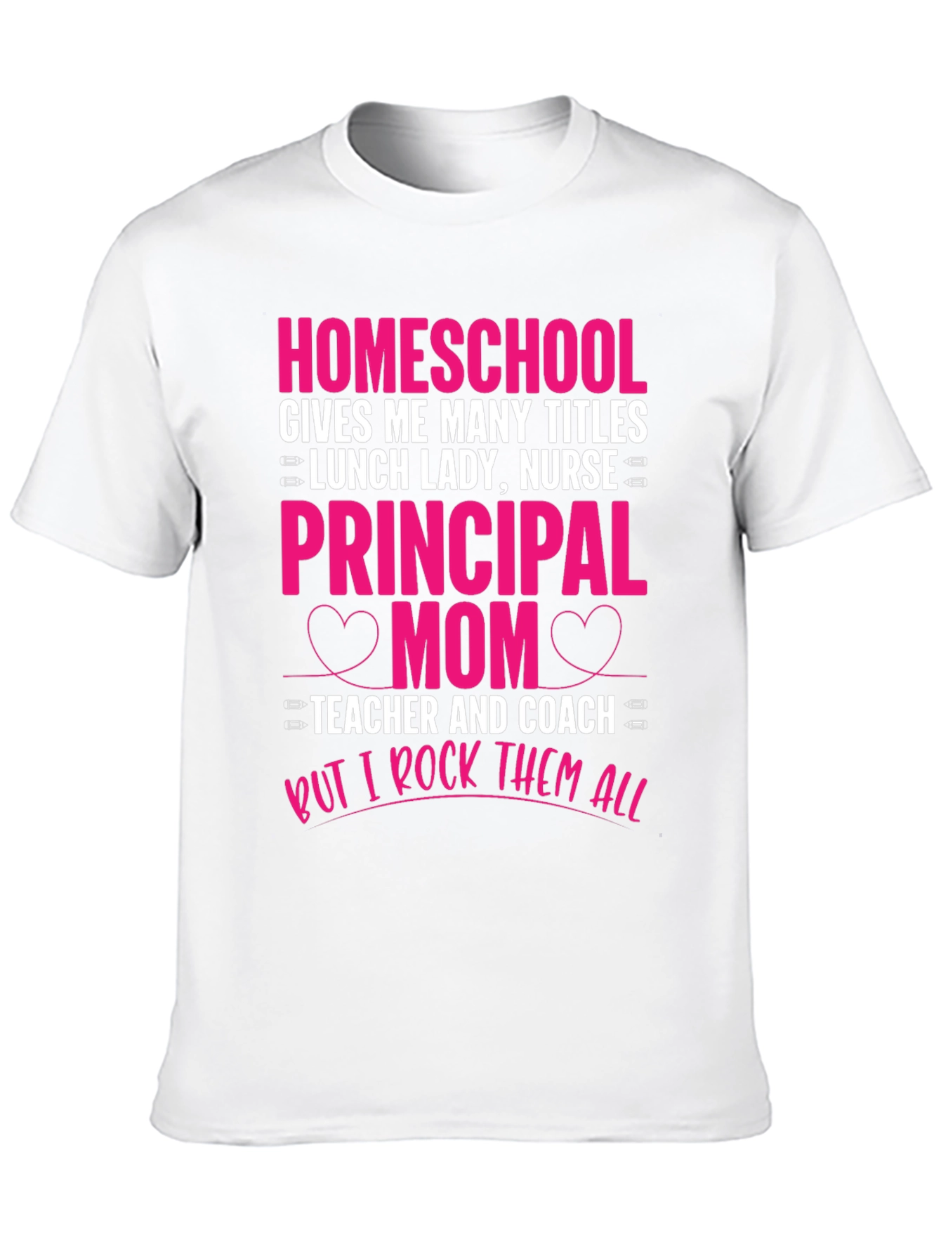 Black Homeschool Mom T-Shirt - Rock All Titles view 10