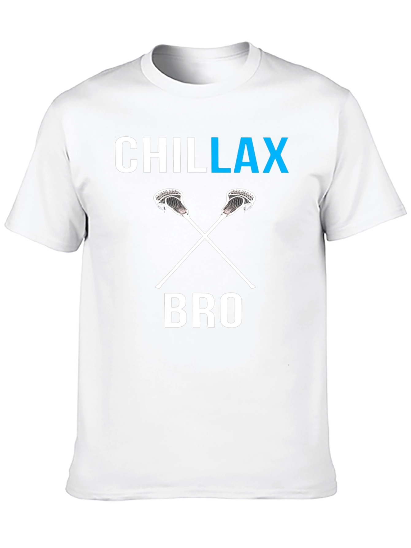 Black Chillax Bro Lacrosse Graphic T-Shirt view 10