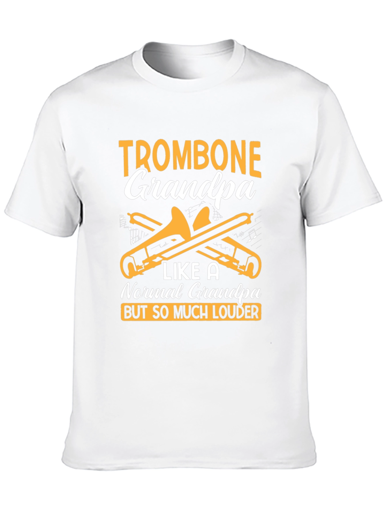 Black Trombone Grandpa T-Shirt - Loud & Proud Musician view 10