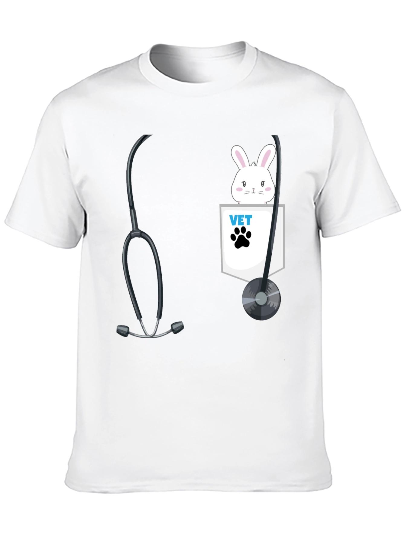 Black Vet Bunny Pocket T-Shirt view 10