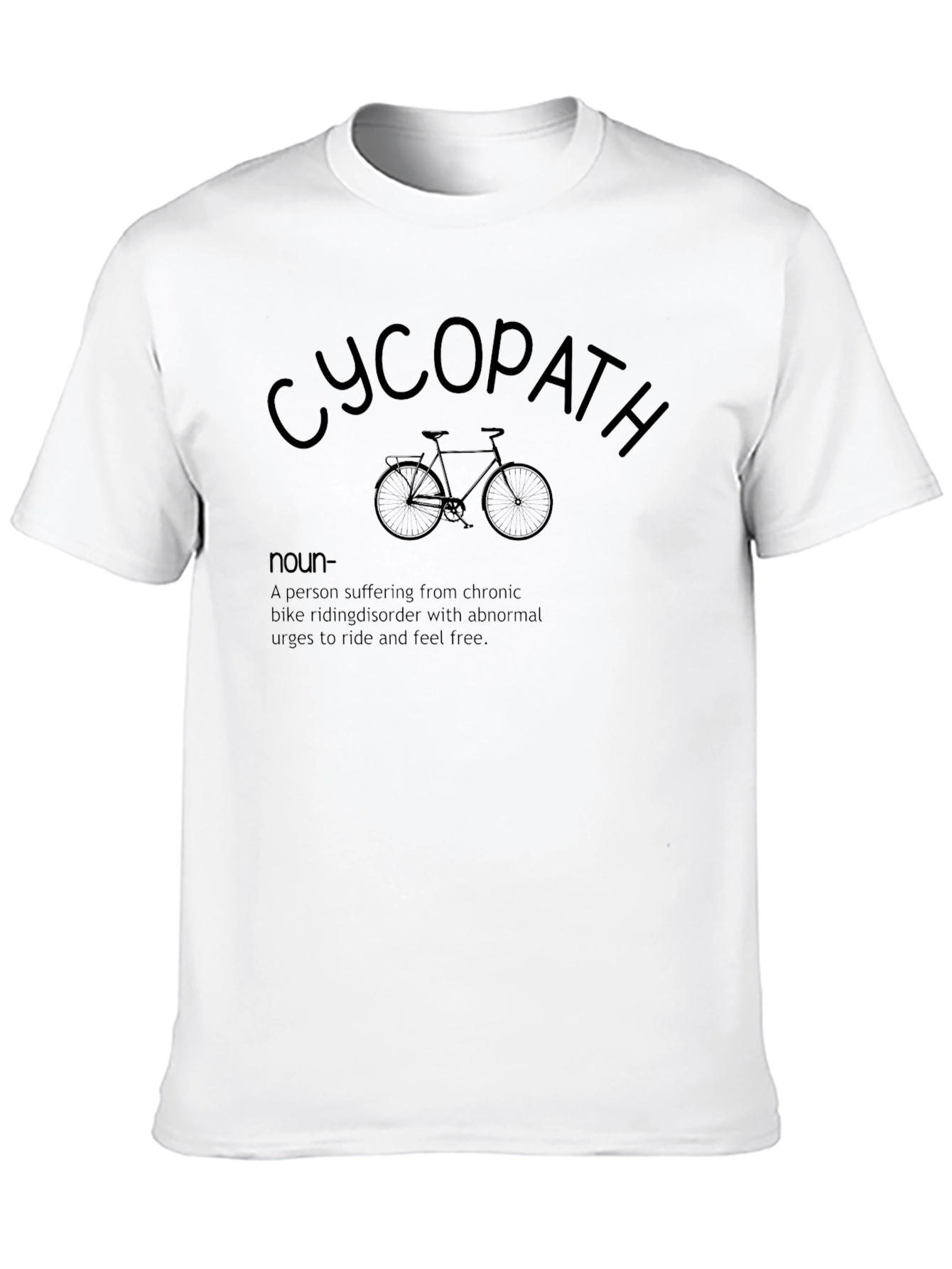 Black Cyopath Funny Cycling T-Shirt - Bike Riding Disorder Tee view 10