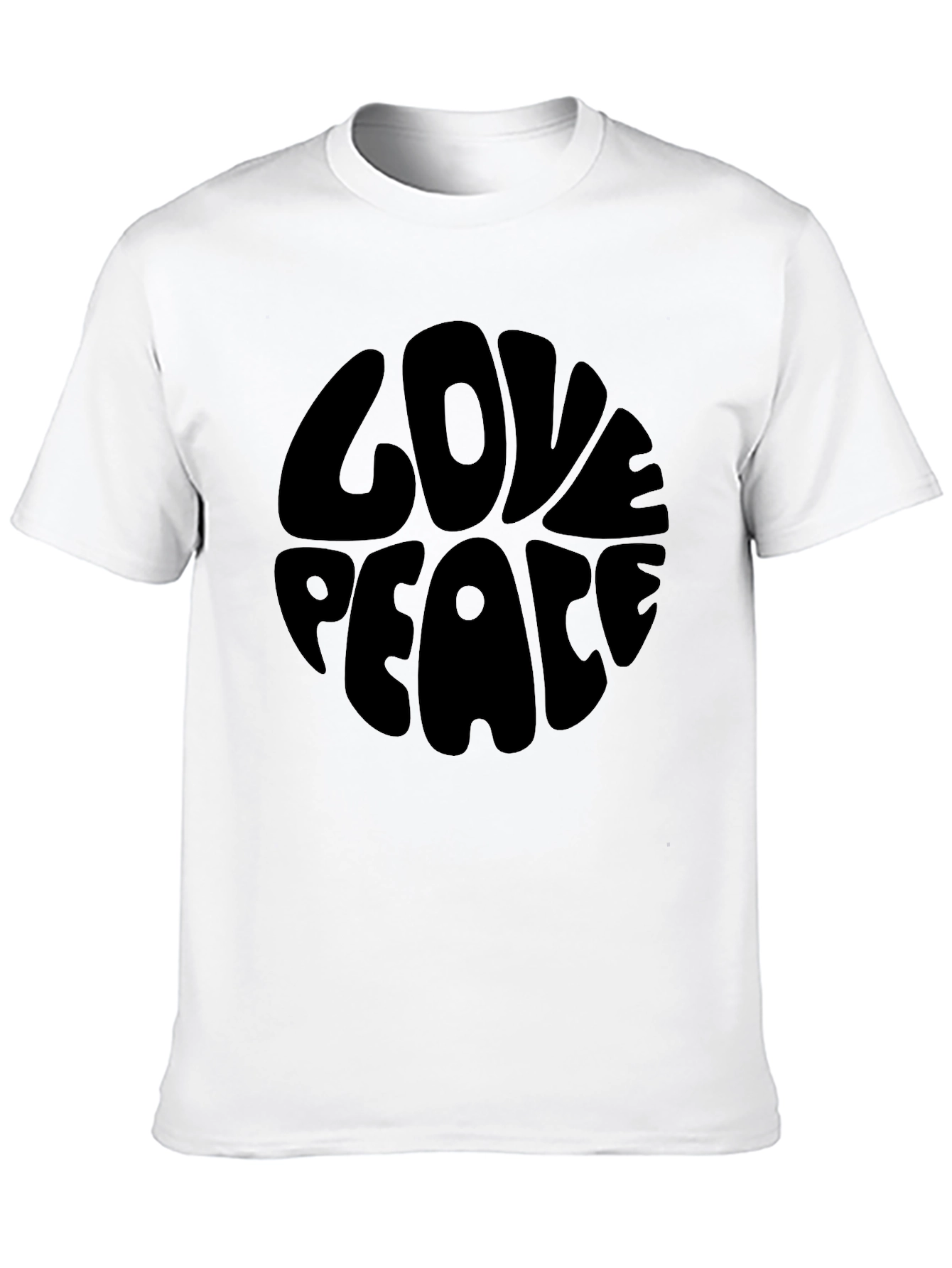 Black Love Peace Graphic T-Shirt - Black view 10