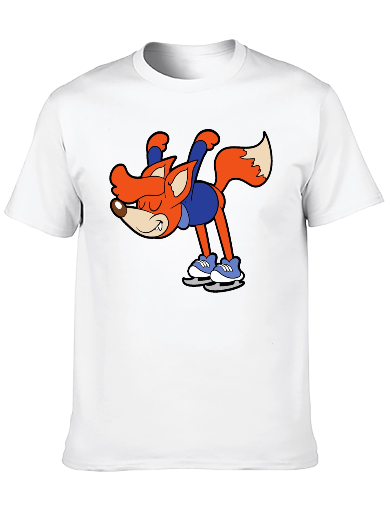 Black Skating Fox Graphic T-Shirt view 10