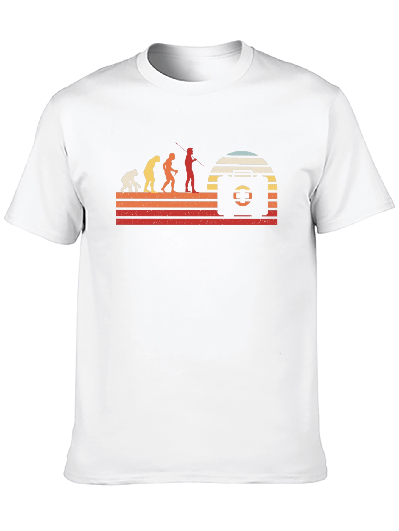 Black Evolution of First Aid T-Shirt - Retro Design view 10