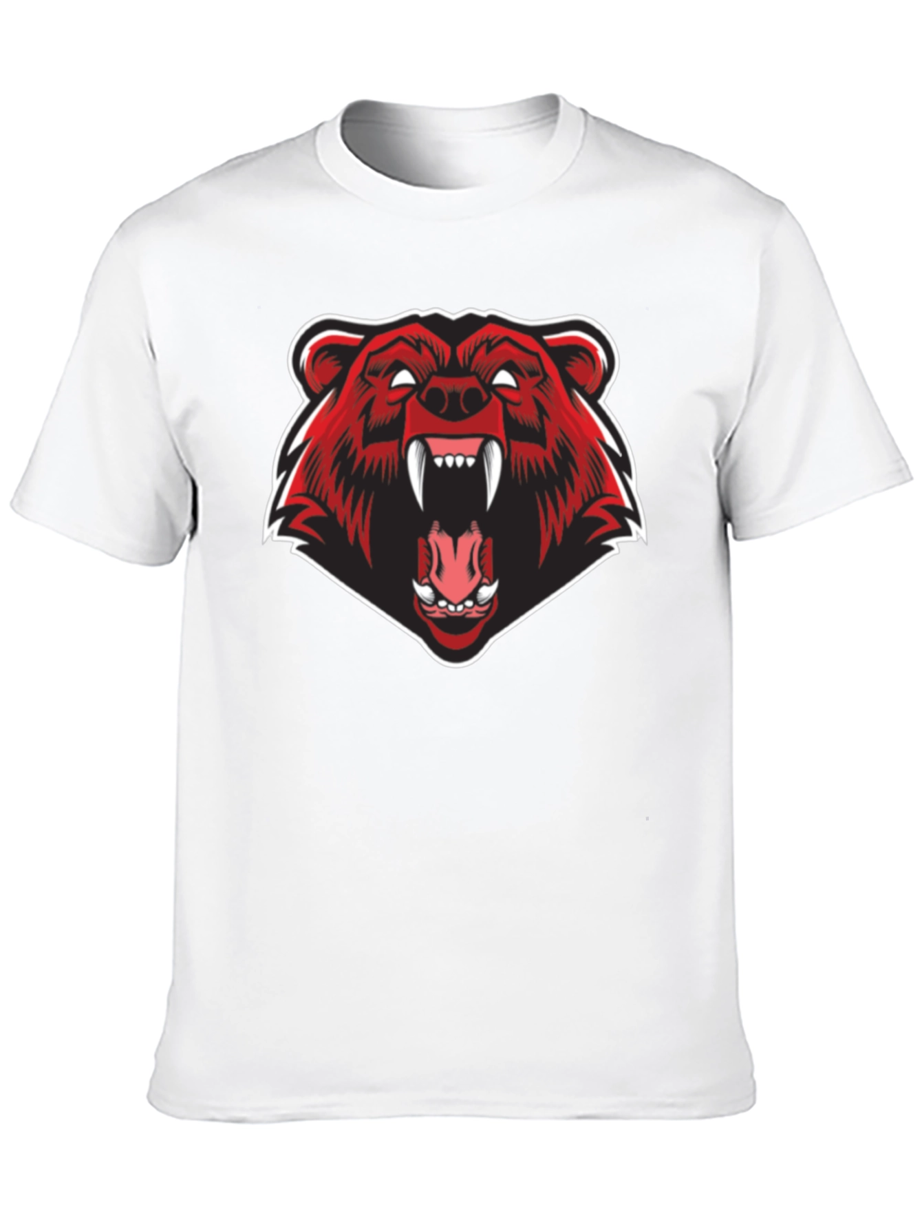 Black Black T-Shirt with Red Bear Graphic view 10