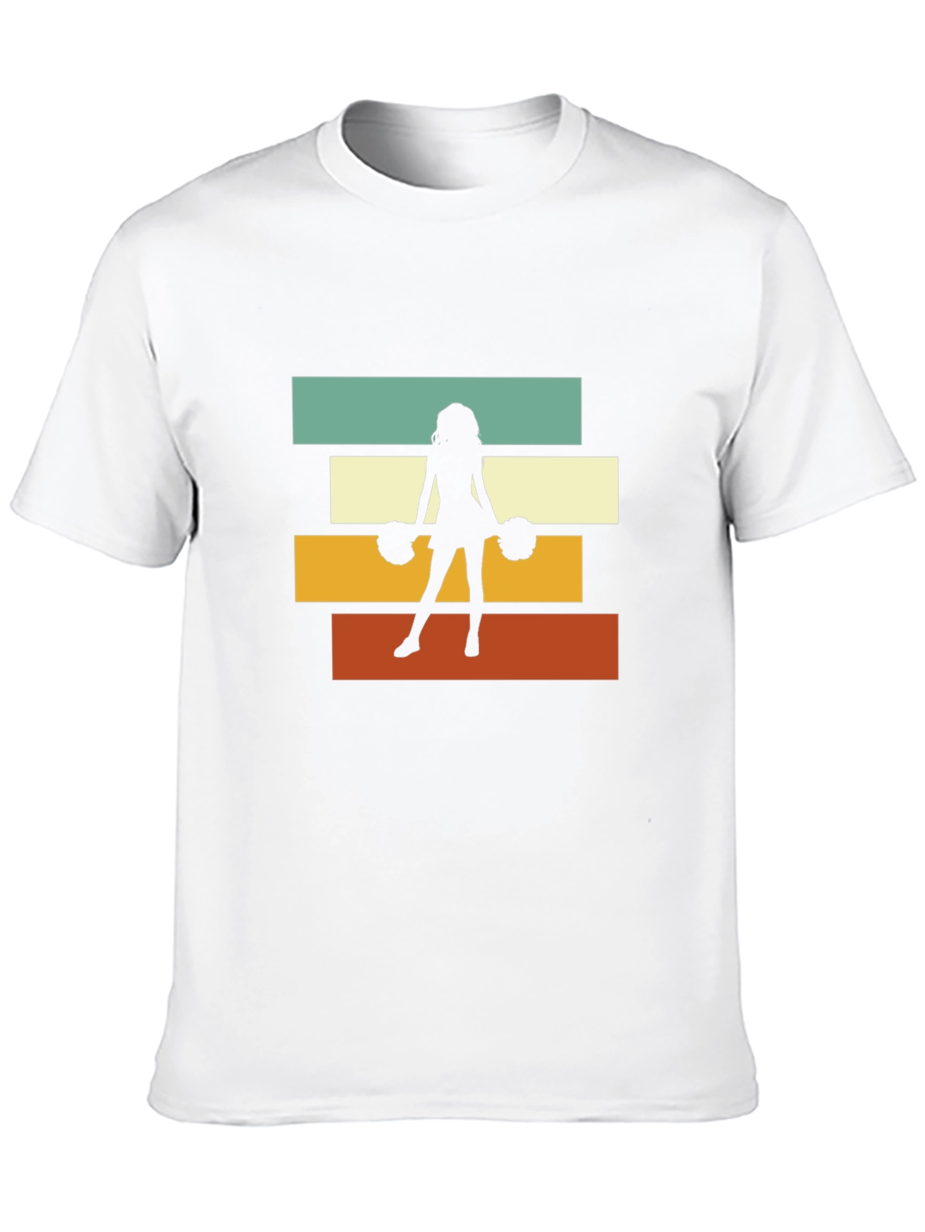 Black Retro Cheerleader T-Shirt - Vintage Style Design view 10