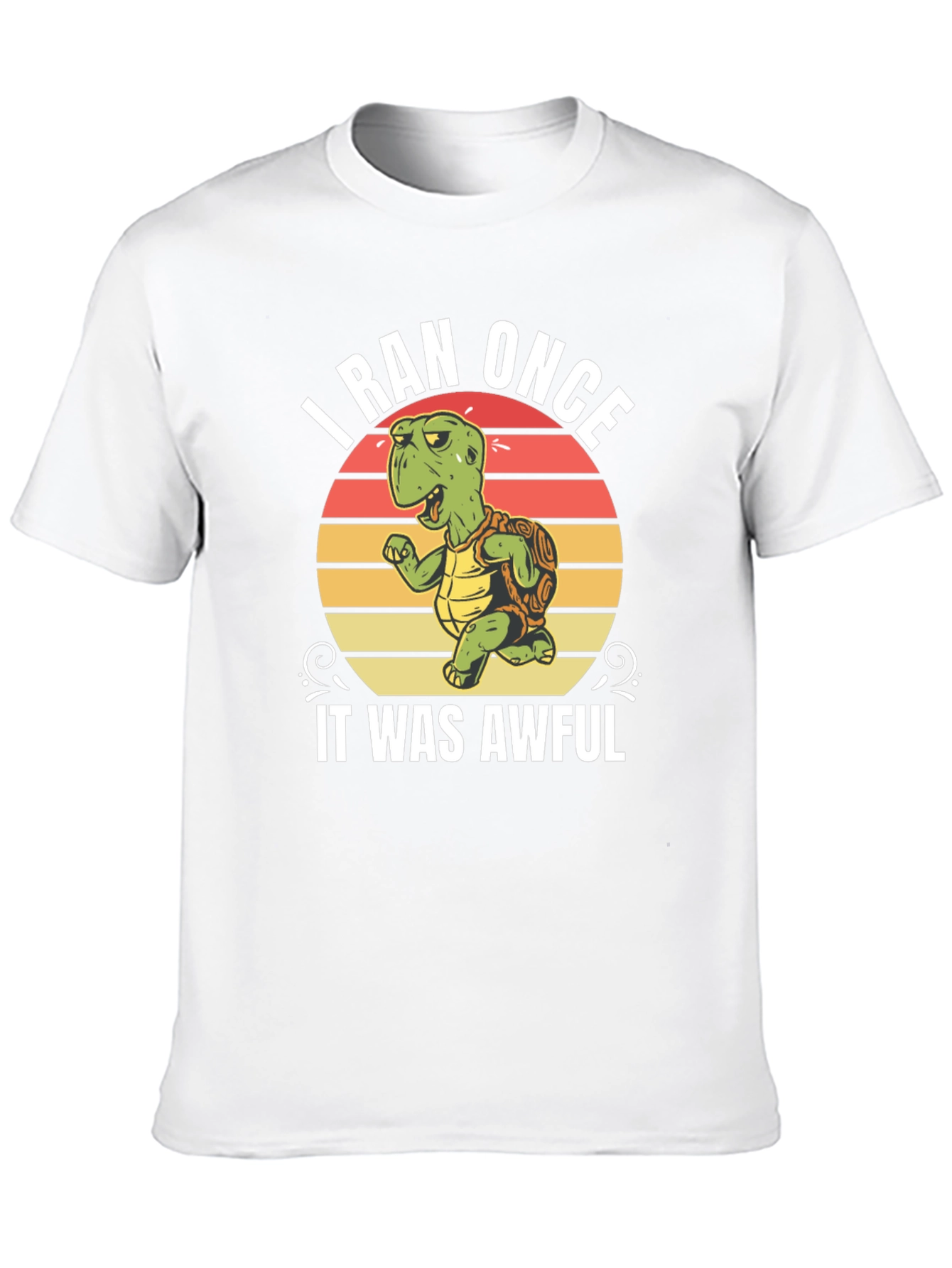 Black I Ran Once Turtle T-Shirt view 10