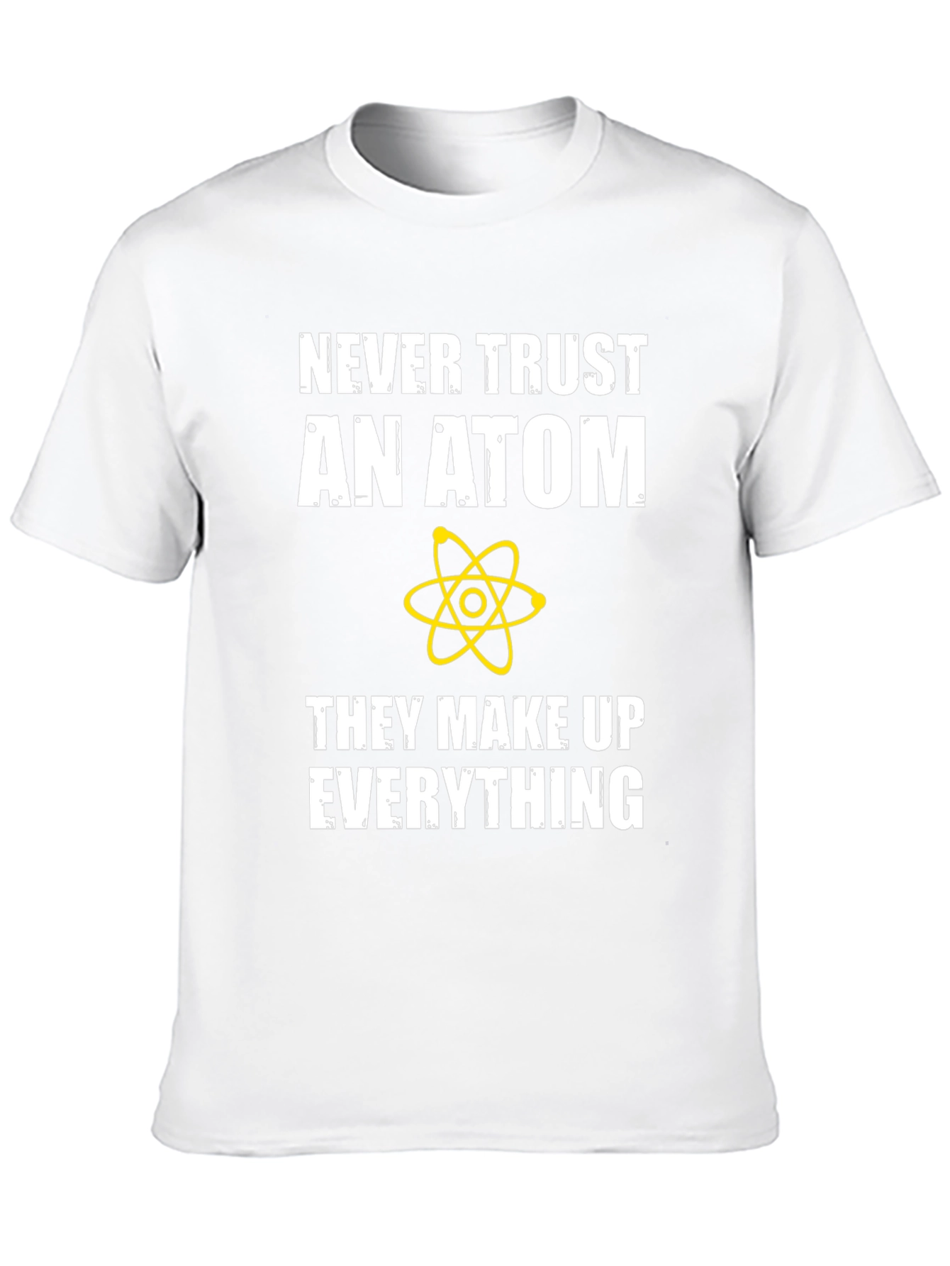 Black Funny Science T-Shirt - Never Trust An Atom view 10