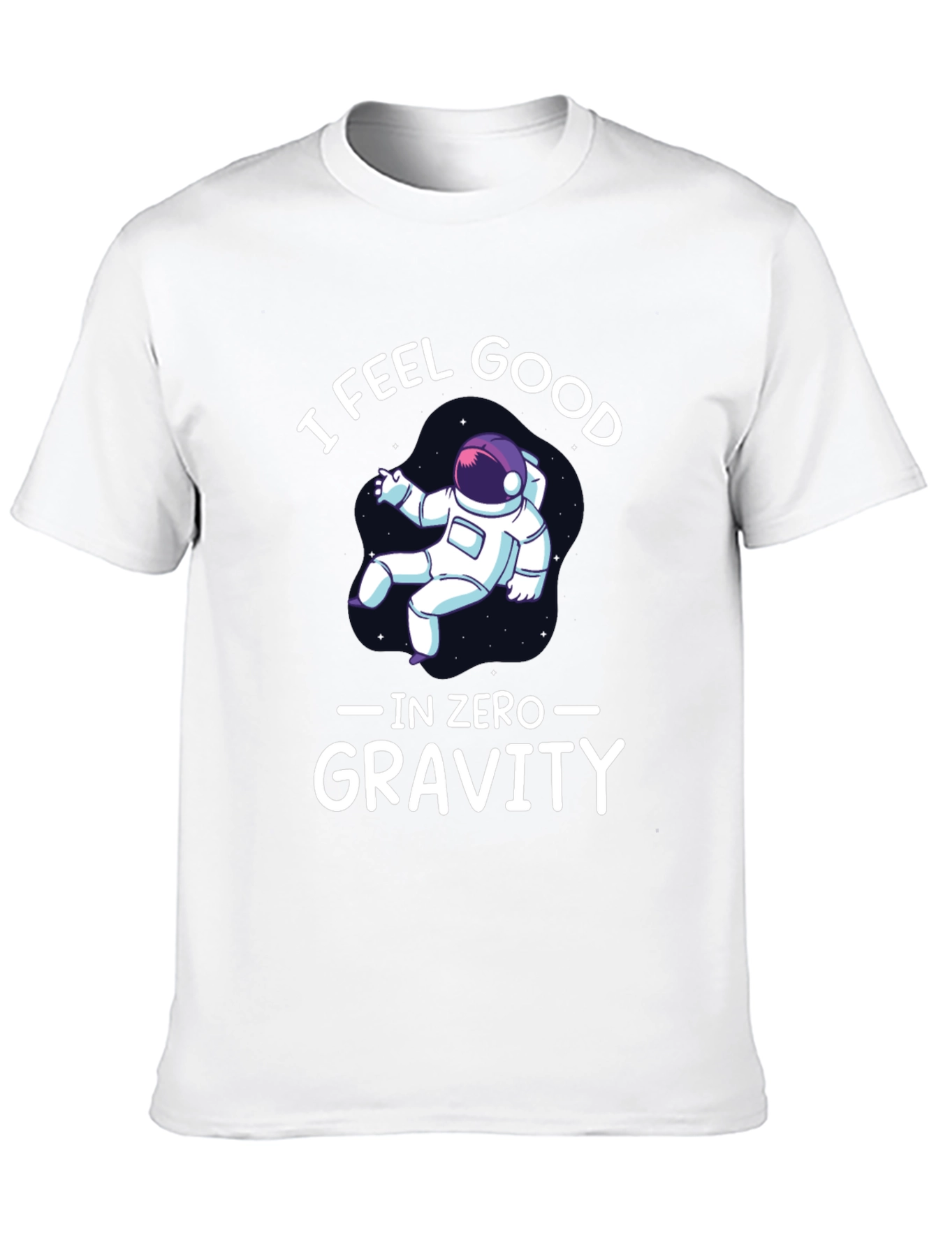 Black I Feel Good in Zero Gravity Graphic T-Shirt view 10