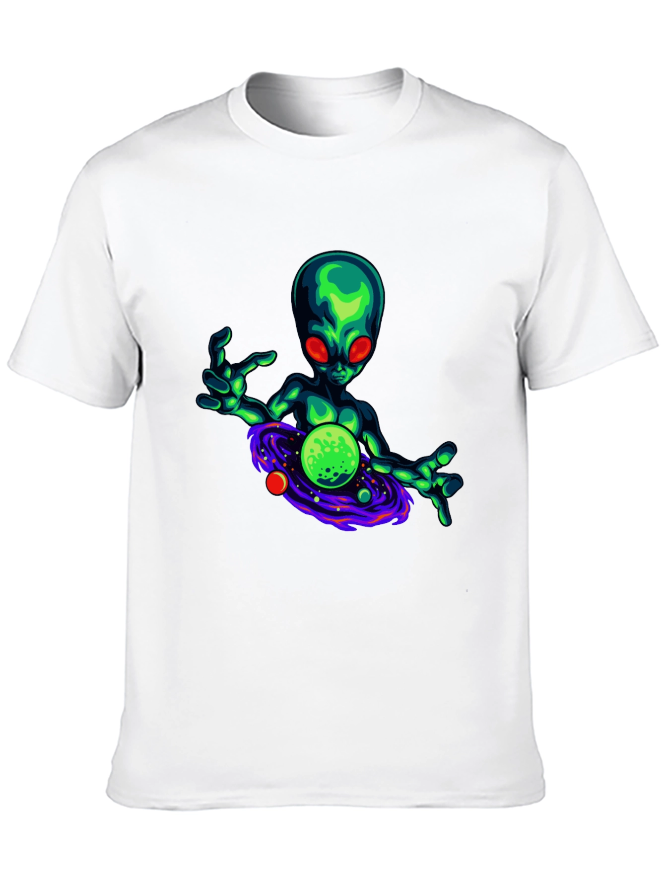 Black Alien Graphic T-Shirt - Black Cotton Blend view 10