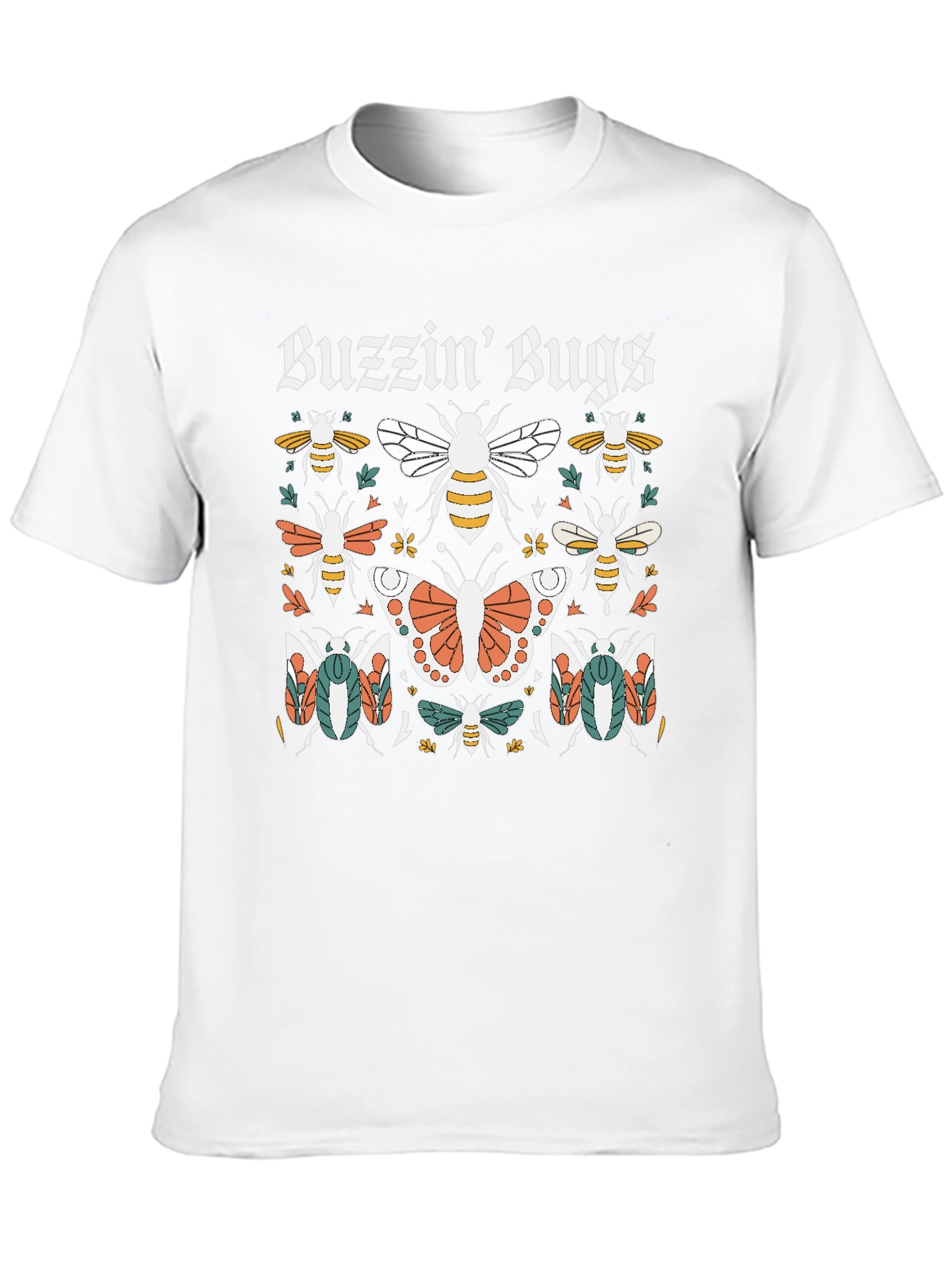 Black Buzzin' Bugs Graphic Tee - Black Cotton T-Shirt view 10