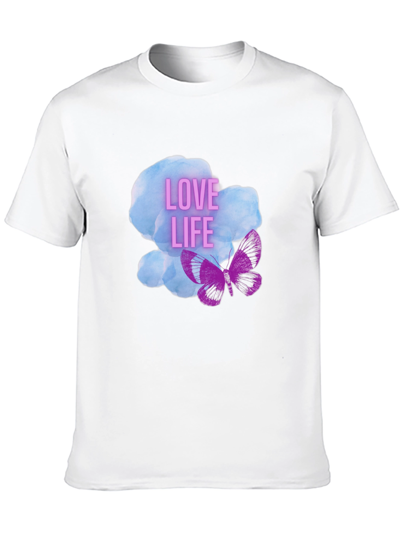 Black Love Life Butterfly Graphic Tee - Stylish Black T-Shirt view 10