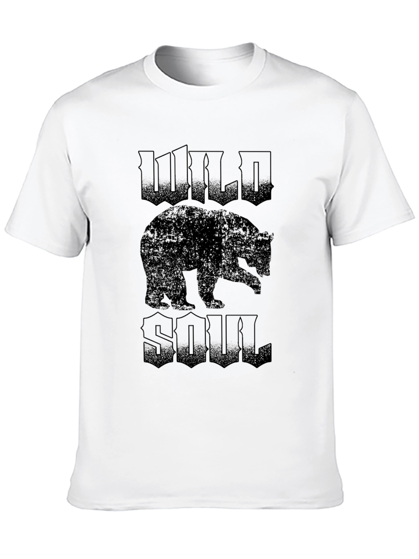 Black Wild Soul Bear Graphic Tee - Black view 10