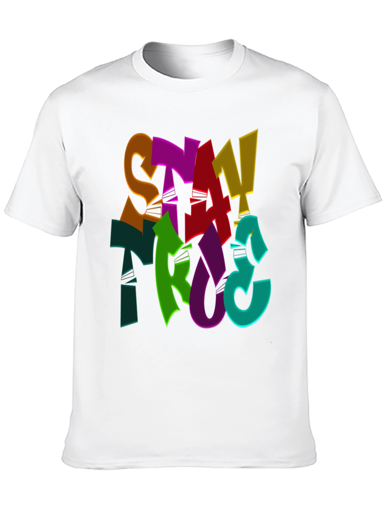 Black Stay True Graphic Print Black T-Shirt view 10