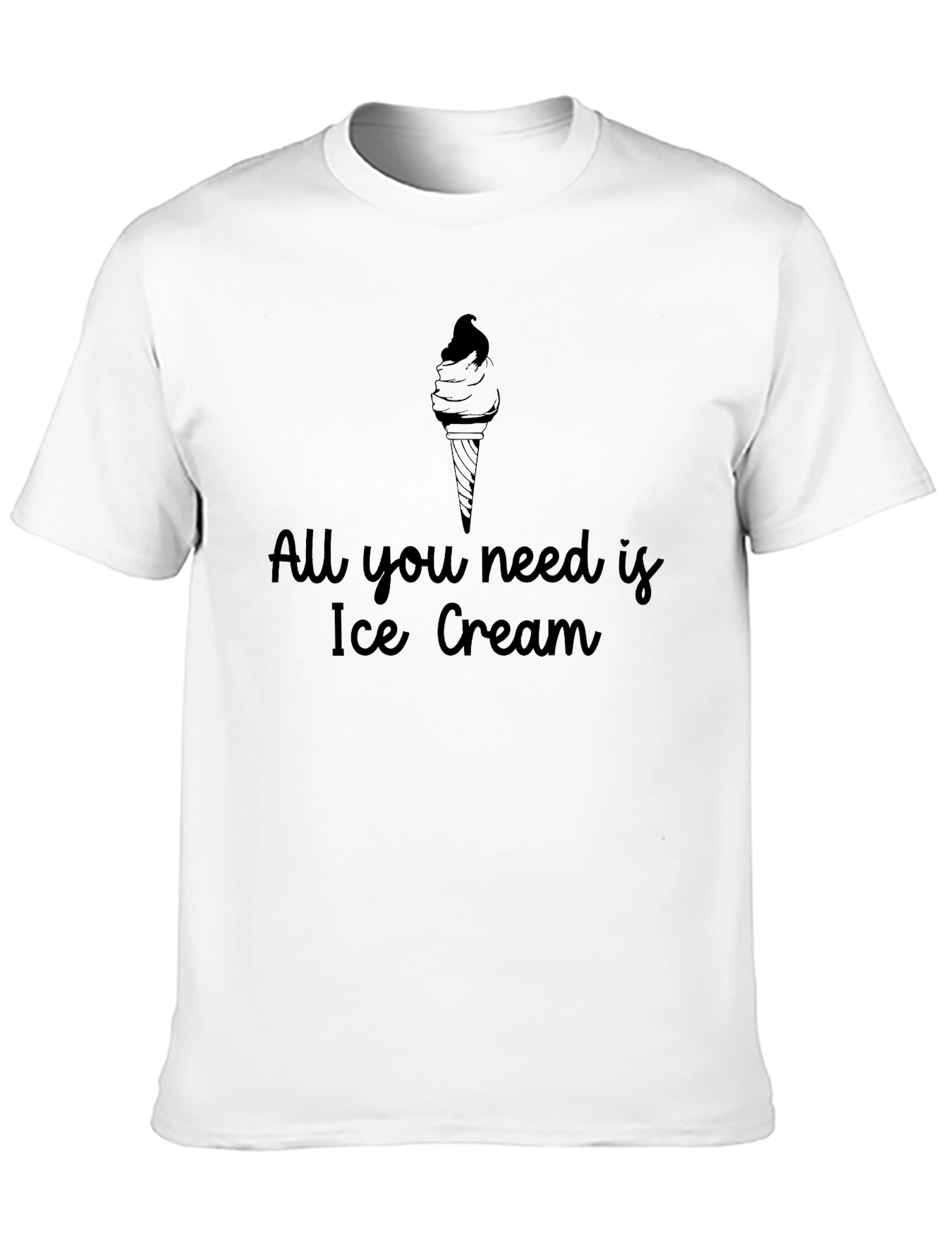 Black Ice Cream Lover T-Shirt - All You Need Is Ice Cream view 10
