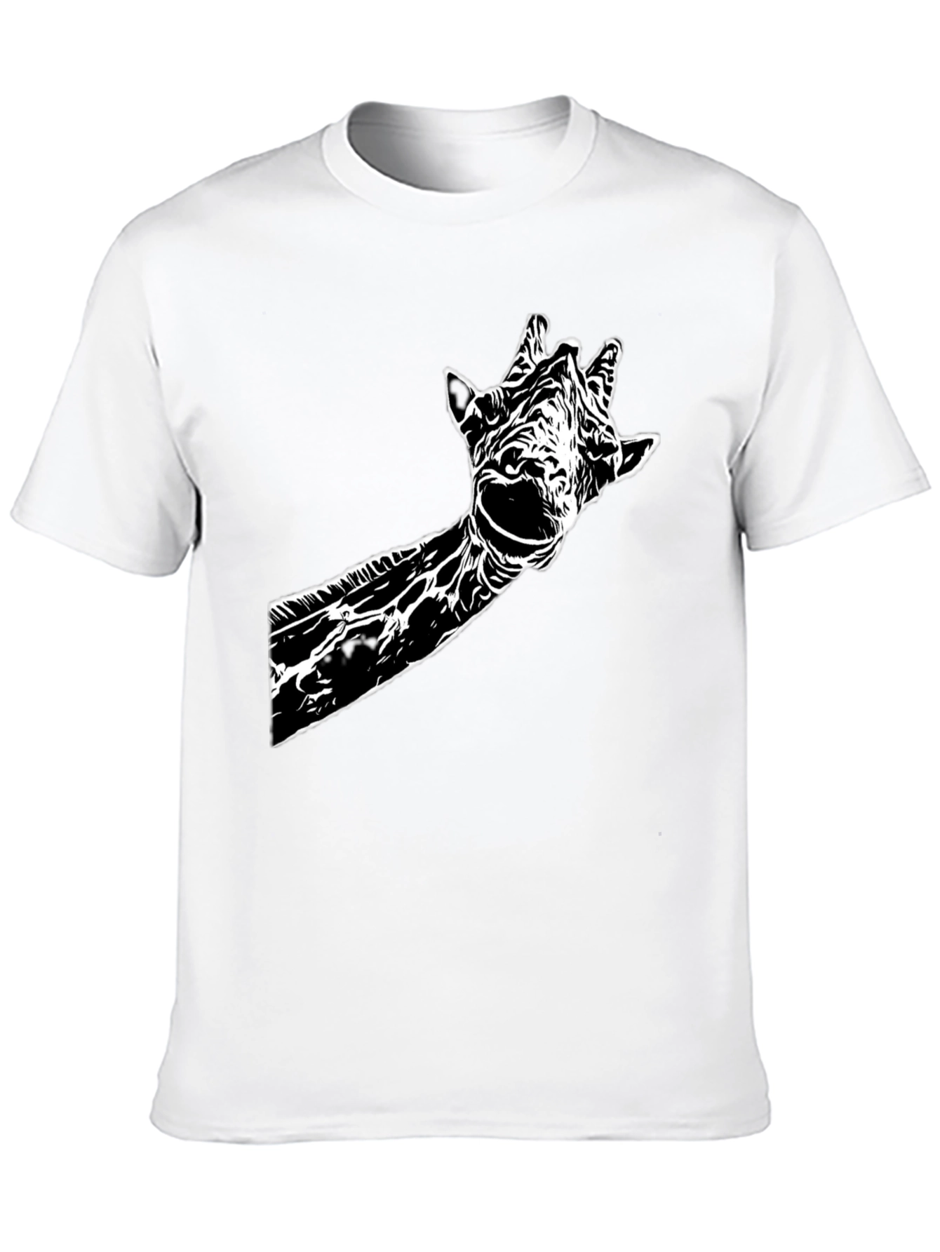 Black Giraffe Graphic Tee - Stylish Black Cotton T-Shirt view 10