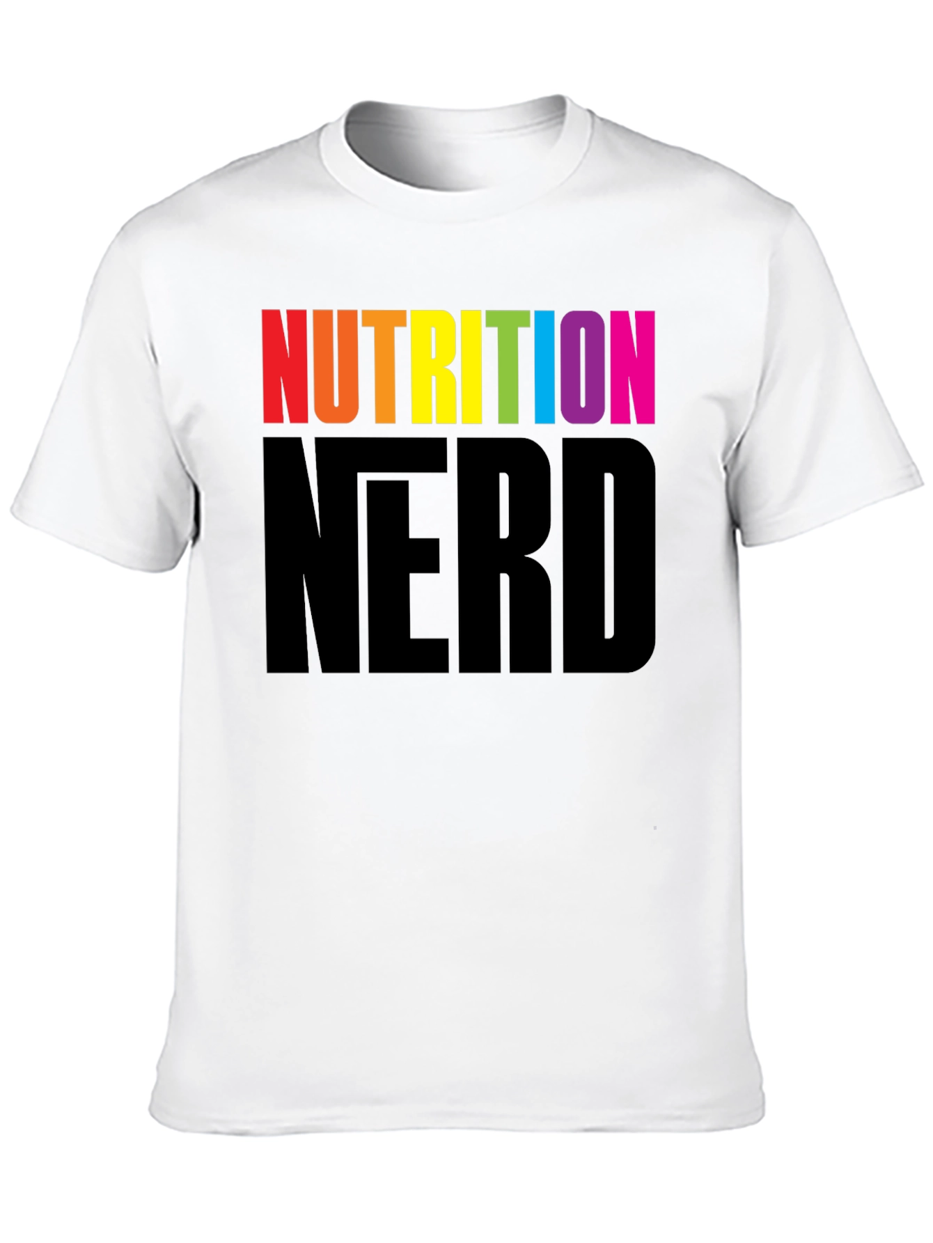 Nutrition Nerd Rainbow Graphic Black T-Shirt - 10