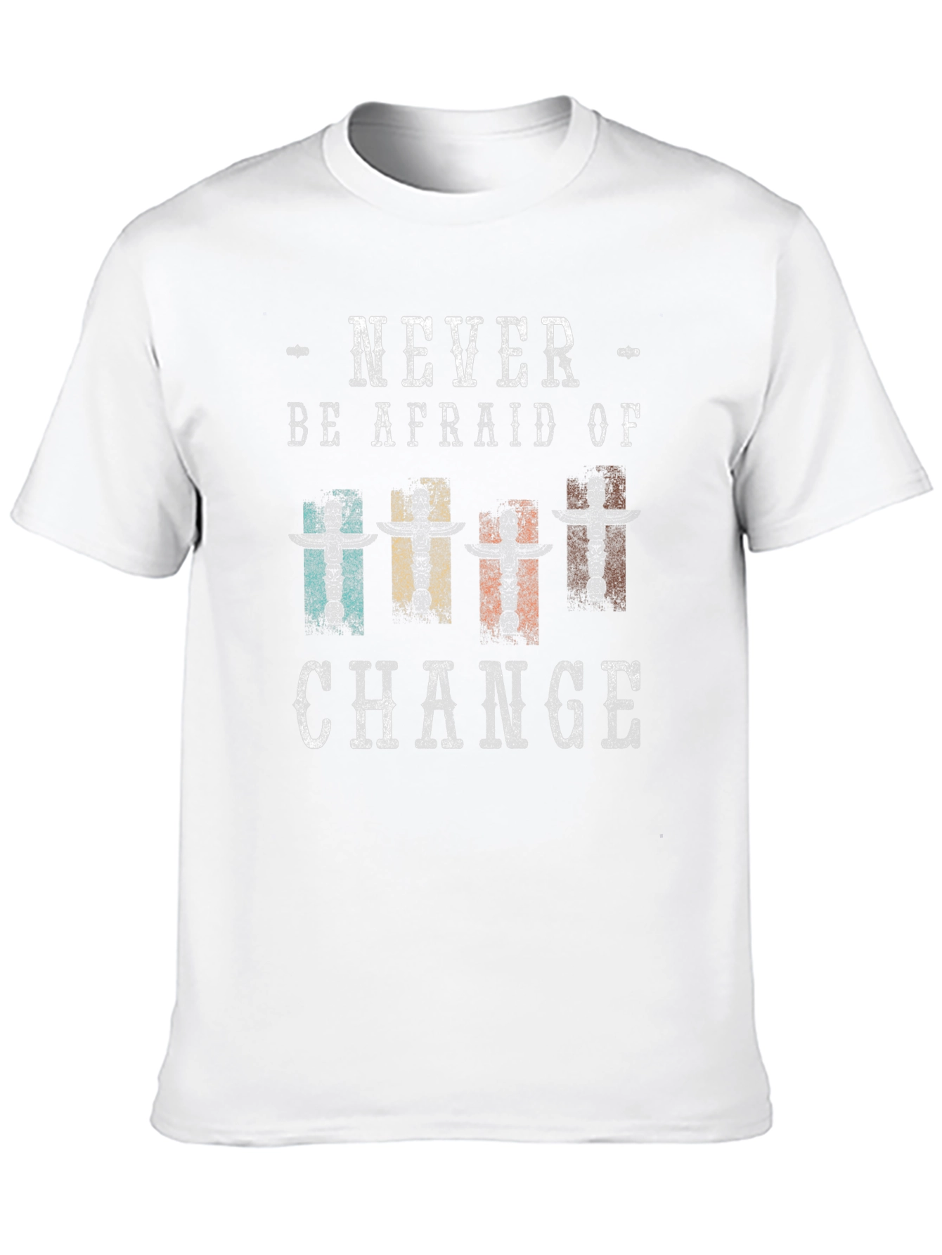 Black Never Be Afraid Of Change Graphic T-Shirt view 10