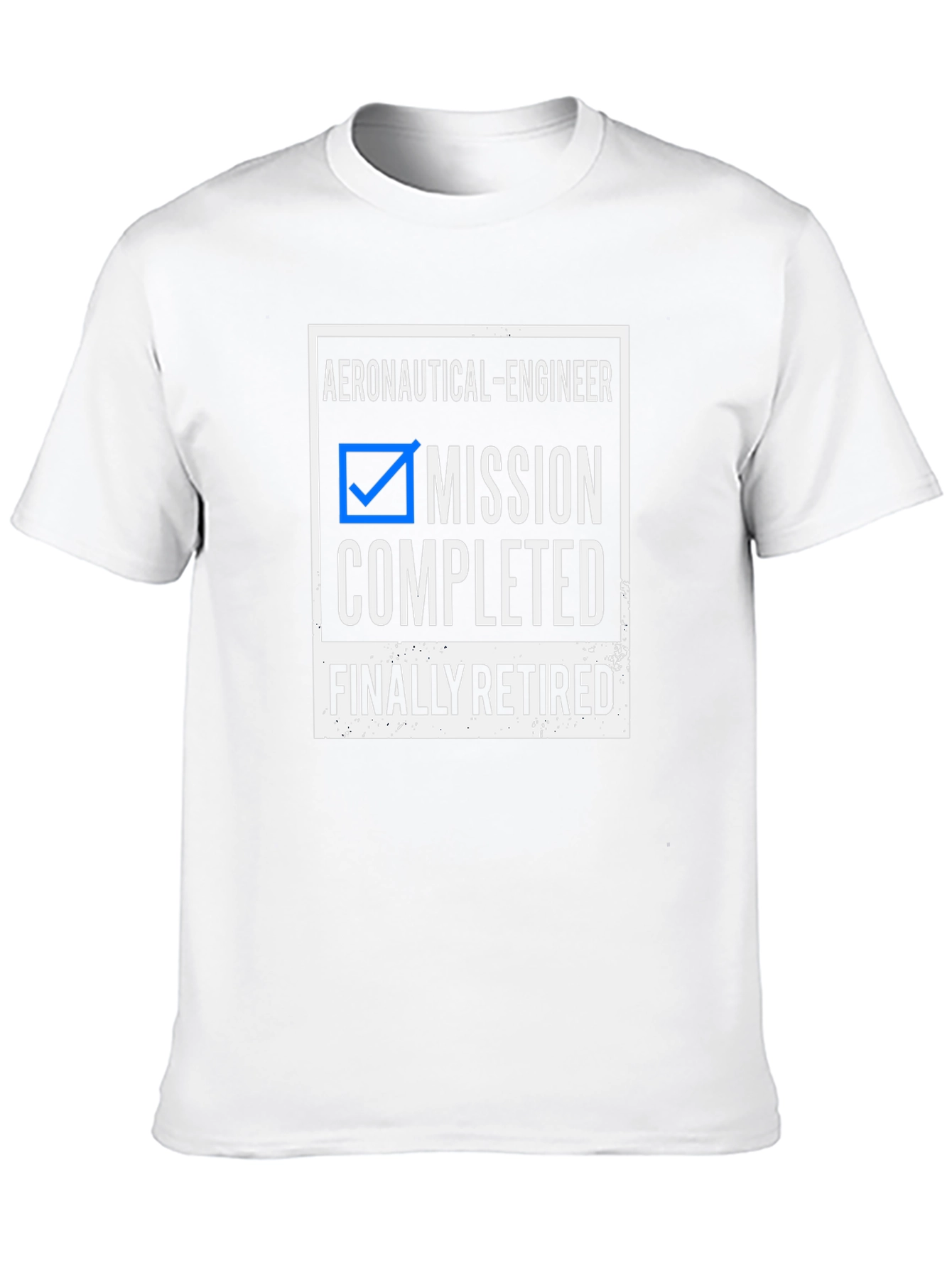 Black Retired Aeronautical Engineer T-Shirt - Mission Completed view 10