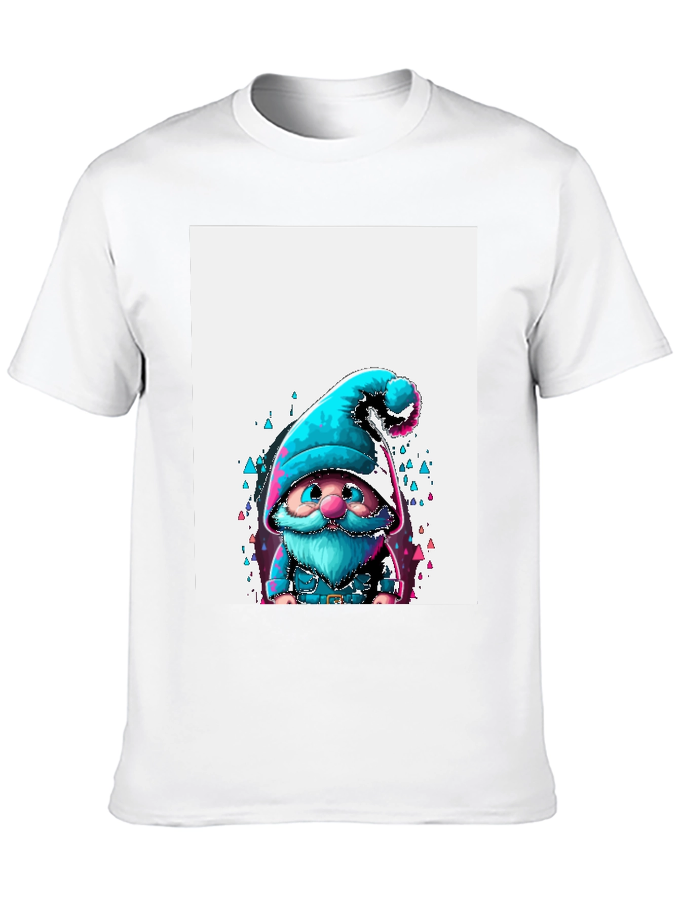 Black Whimsical Gnome Graphic Tee - Black Unisex T-Shirt view 10