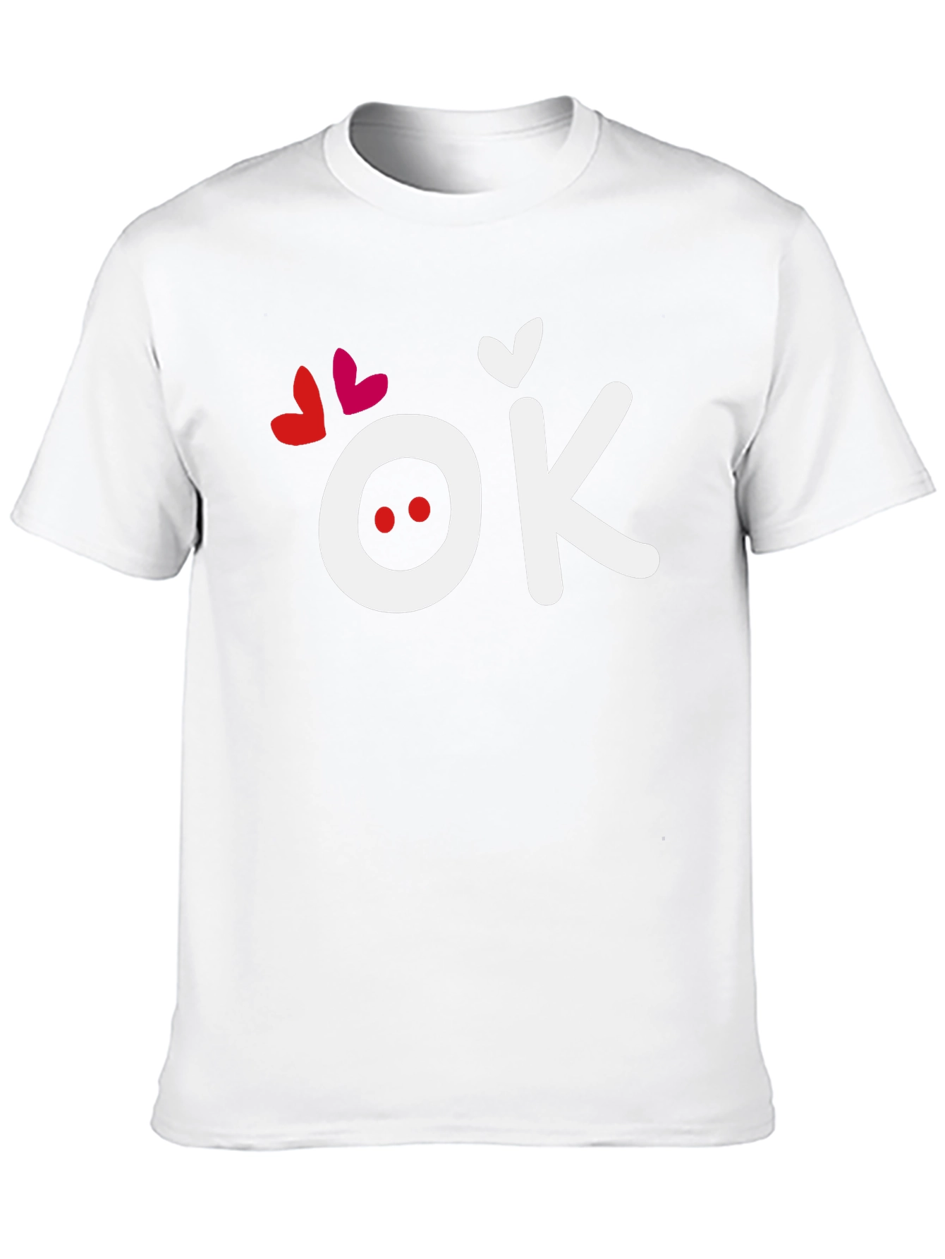 Black OK Hearts Graphic Tee - Soft Black T-Shirt view 10