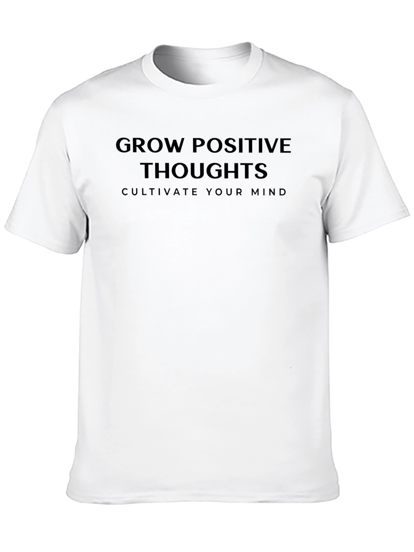 Black Grow Positive Thoughts T-Shirt - Cultivate Your Mind view 10