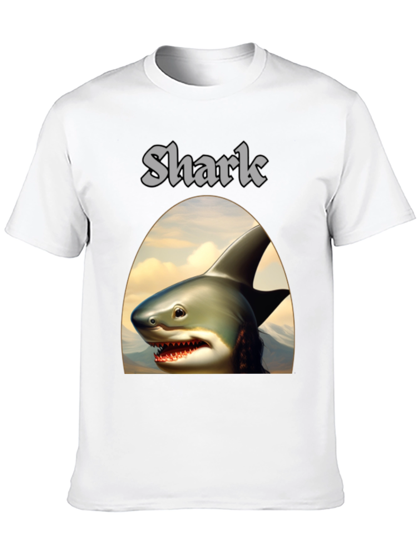 Black Shark Graphic Tee - Black Novelty T-Shirt view 10