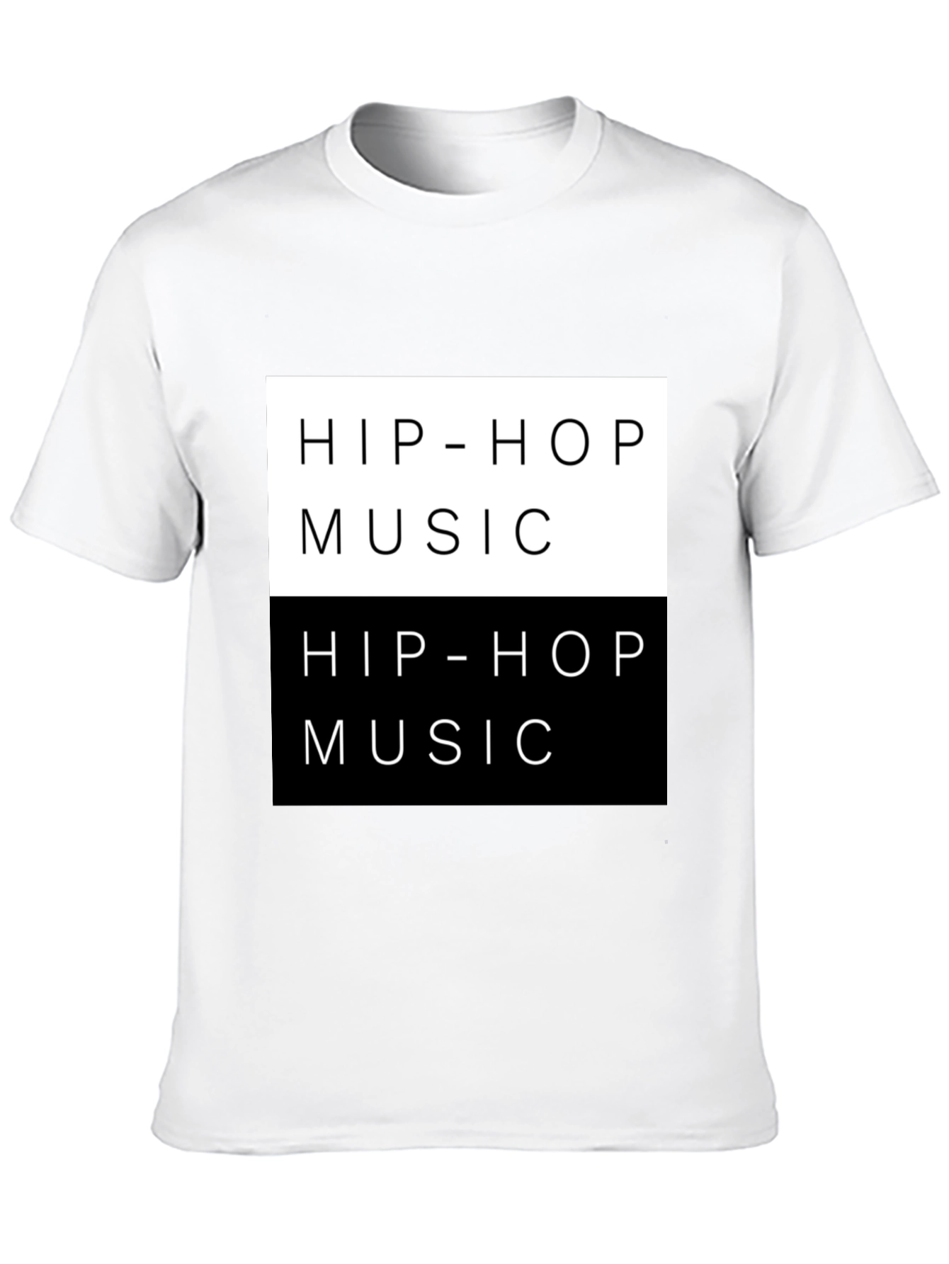 Black Hip-Hop Music T-Shirt Black Trendy Graphic Tee view 10