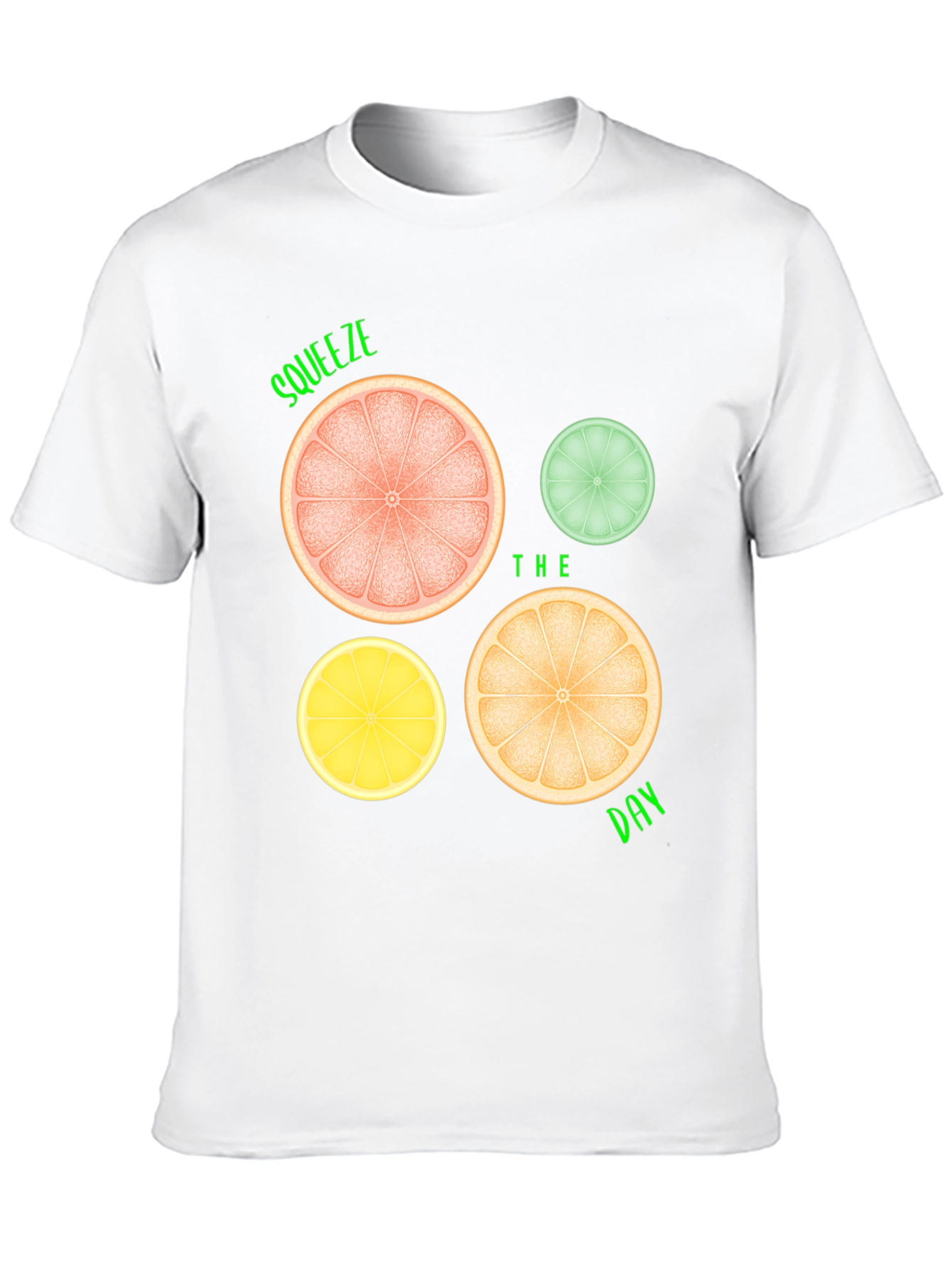 Black Squeeze the Day Graphic Tee - Citrus Fruit Design view 10