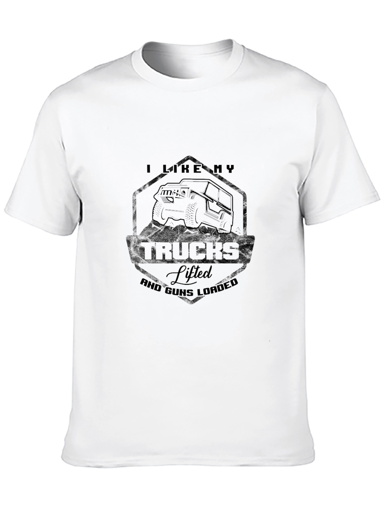 Black Trucks Lifted and Guns Loaded T-Shirt view 10