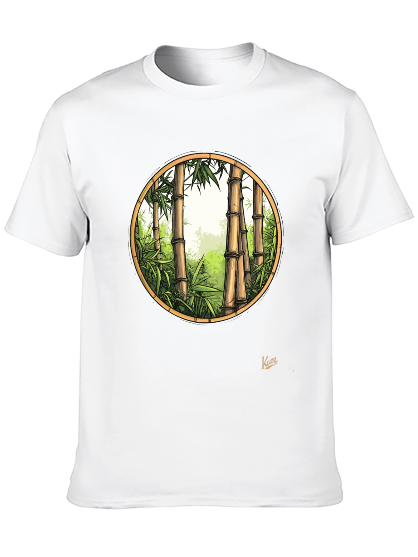 Black Bamboo Forest Graphic Tee - Nature Inspired Men's Shirt view 10