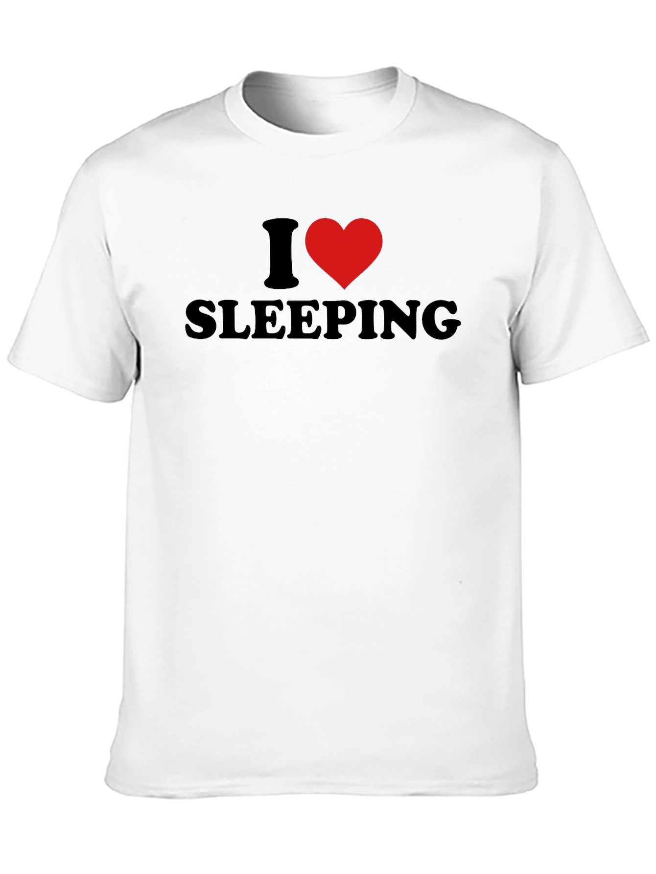 Black I Heart Sleeping Black Graphic T-Shirt view 10