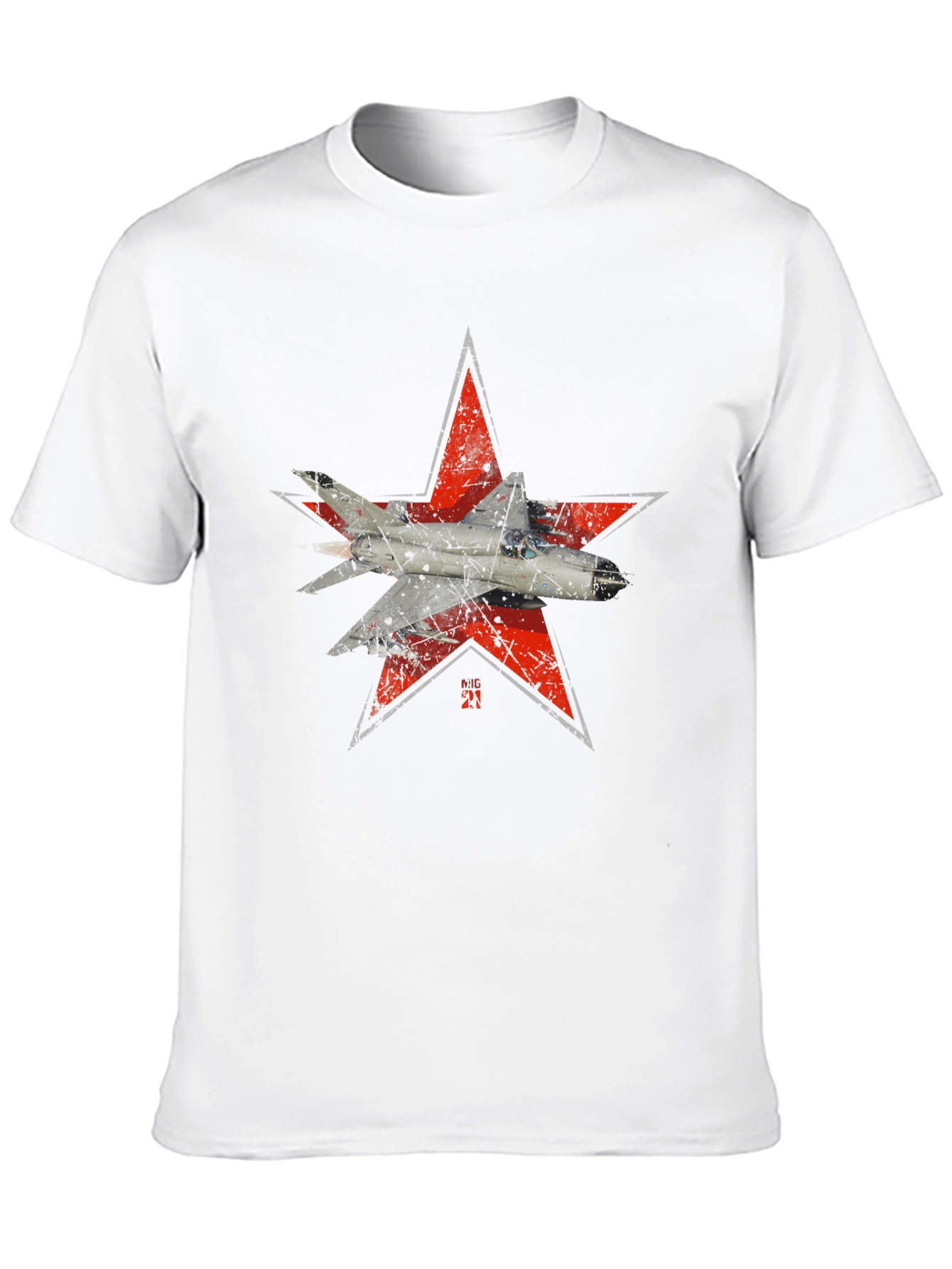 Black MiG-21 Jet Fighter T-Shirt view 10