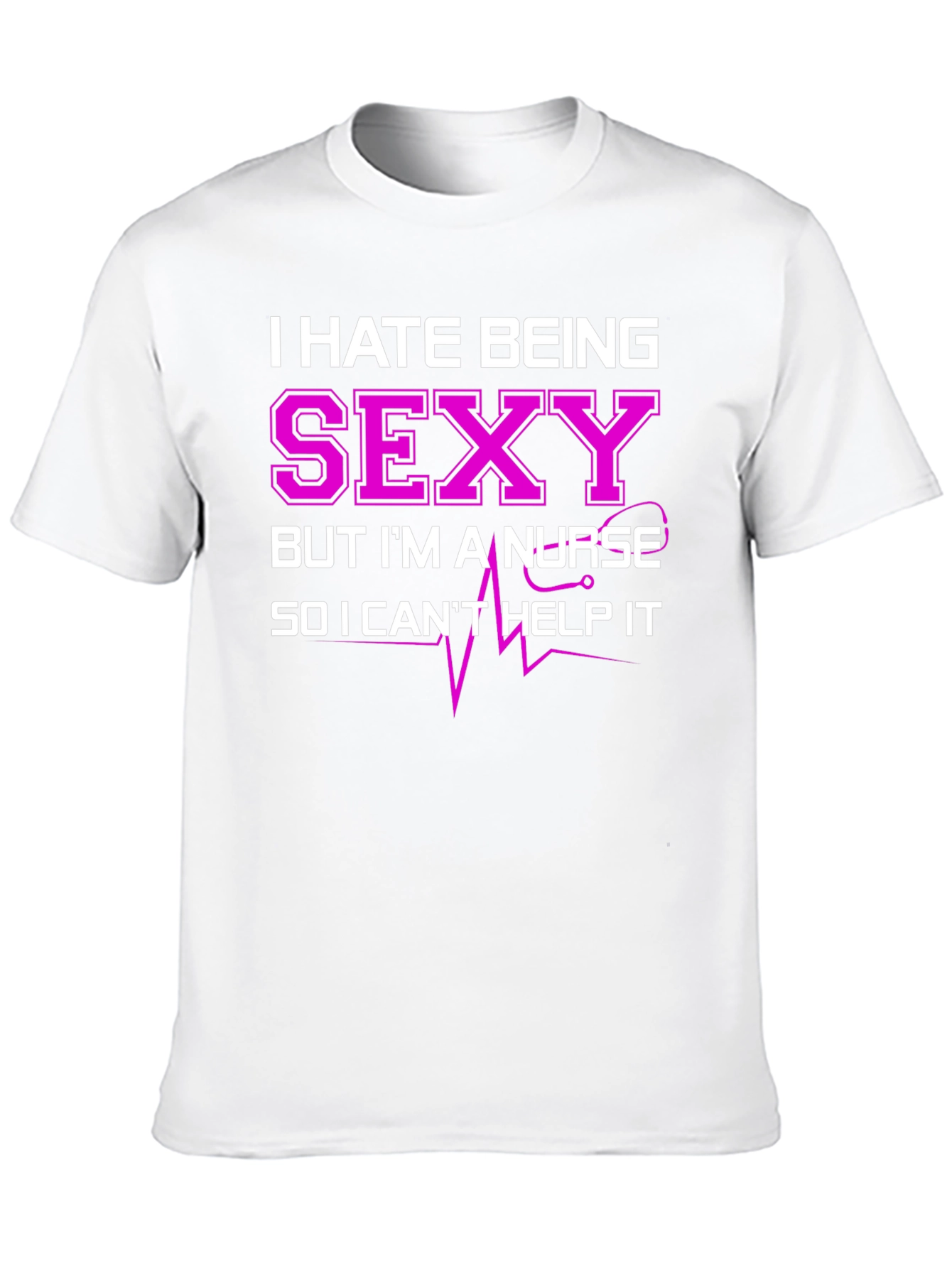 Black Funny Nurse T-Shirt - I Hate Being Sexy view 10