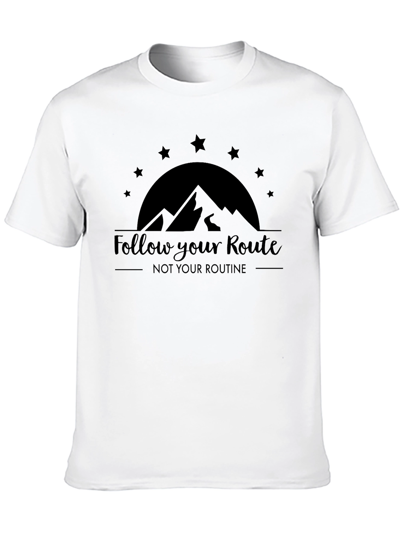 Black Follow Your Route Graphic T-Shirt view 10