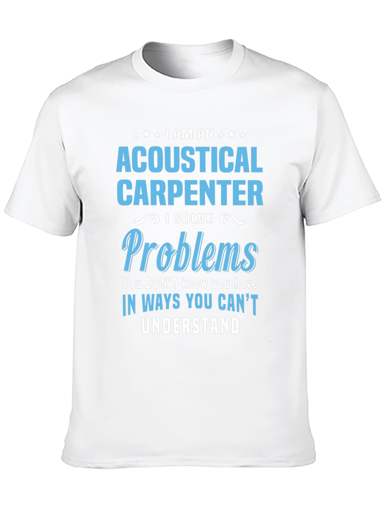 Black Acoustical Carpenter T-Shirt: Problem Solver view 10