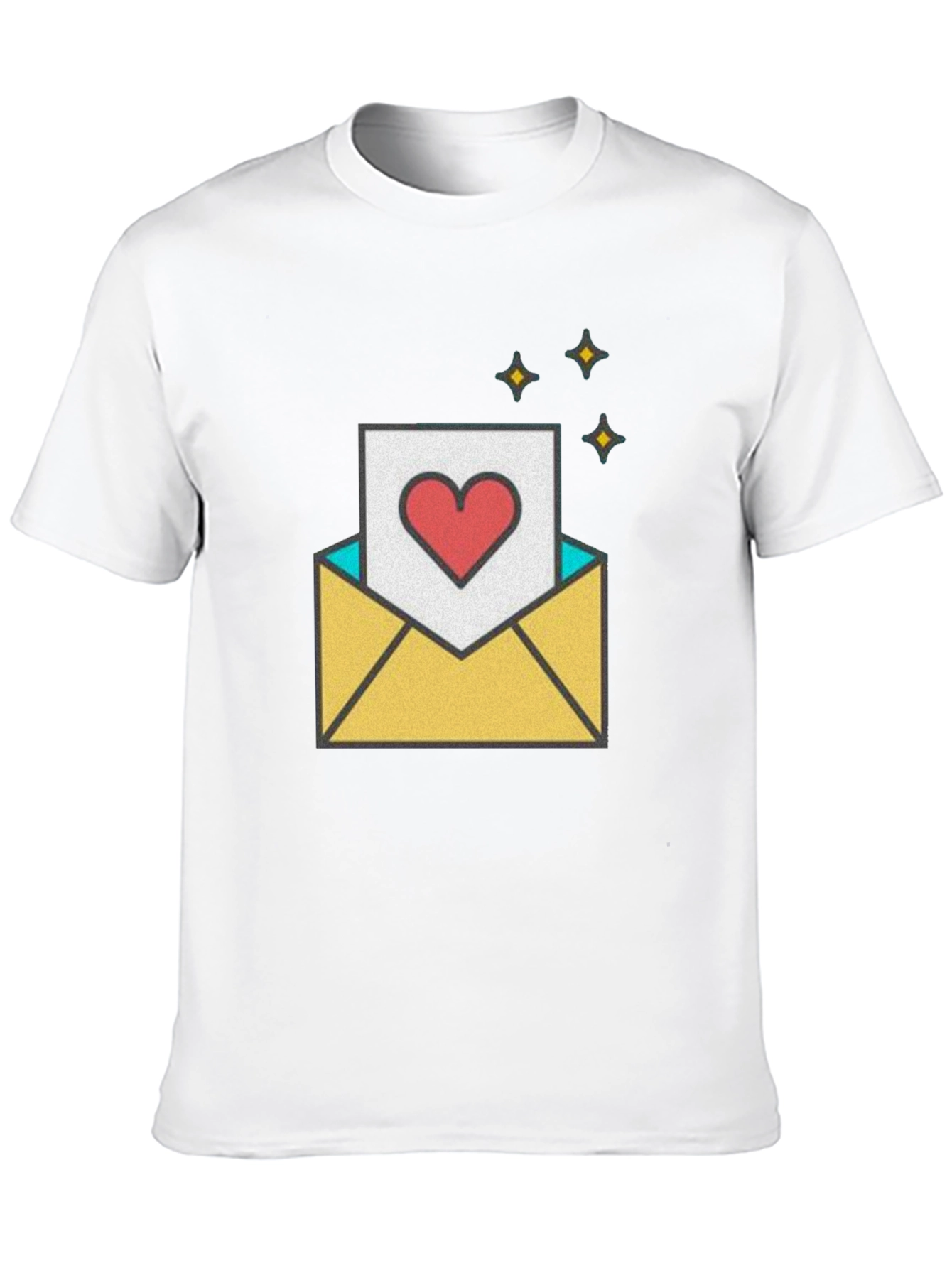 Black Love Letter Graphic T-Shirt - Romantic & Trendy view 10