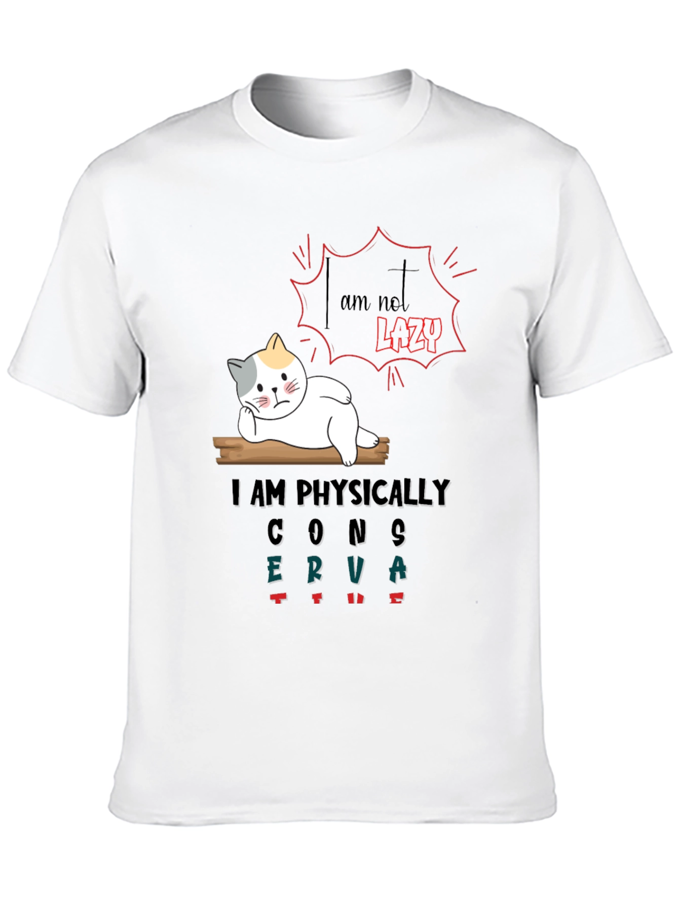 Black Lazy Cat Graphic T-Shirt - Humorous & Comfortable view 10