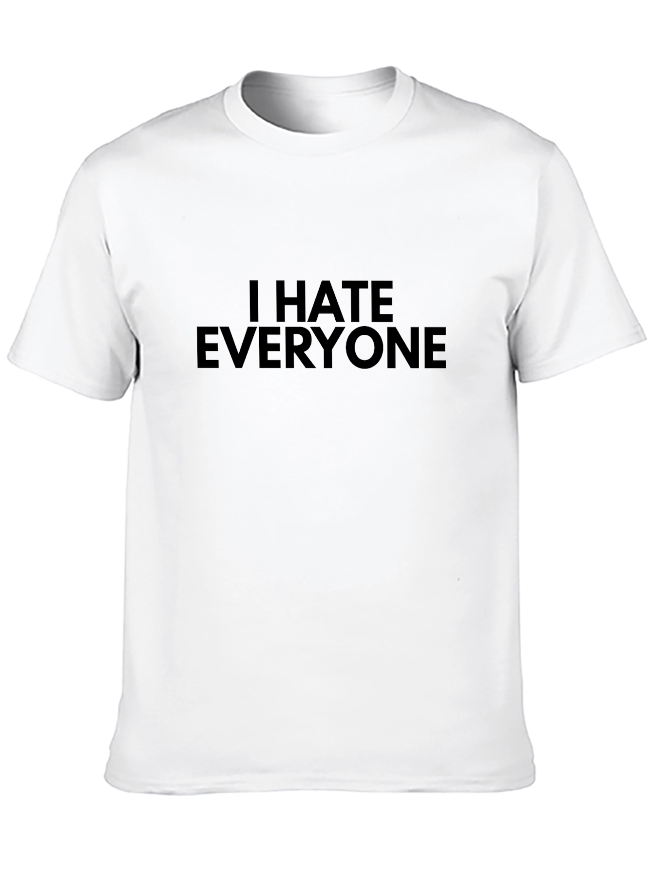 Black I Hate Everyone T-Shirt - Edgy Statement Tee view 10