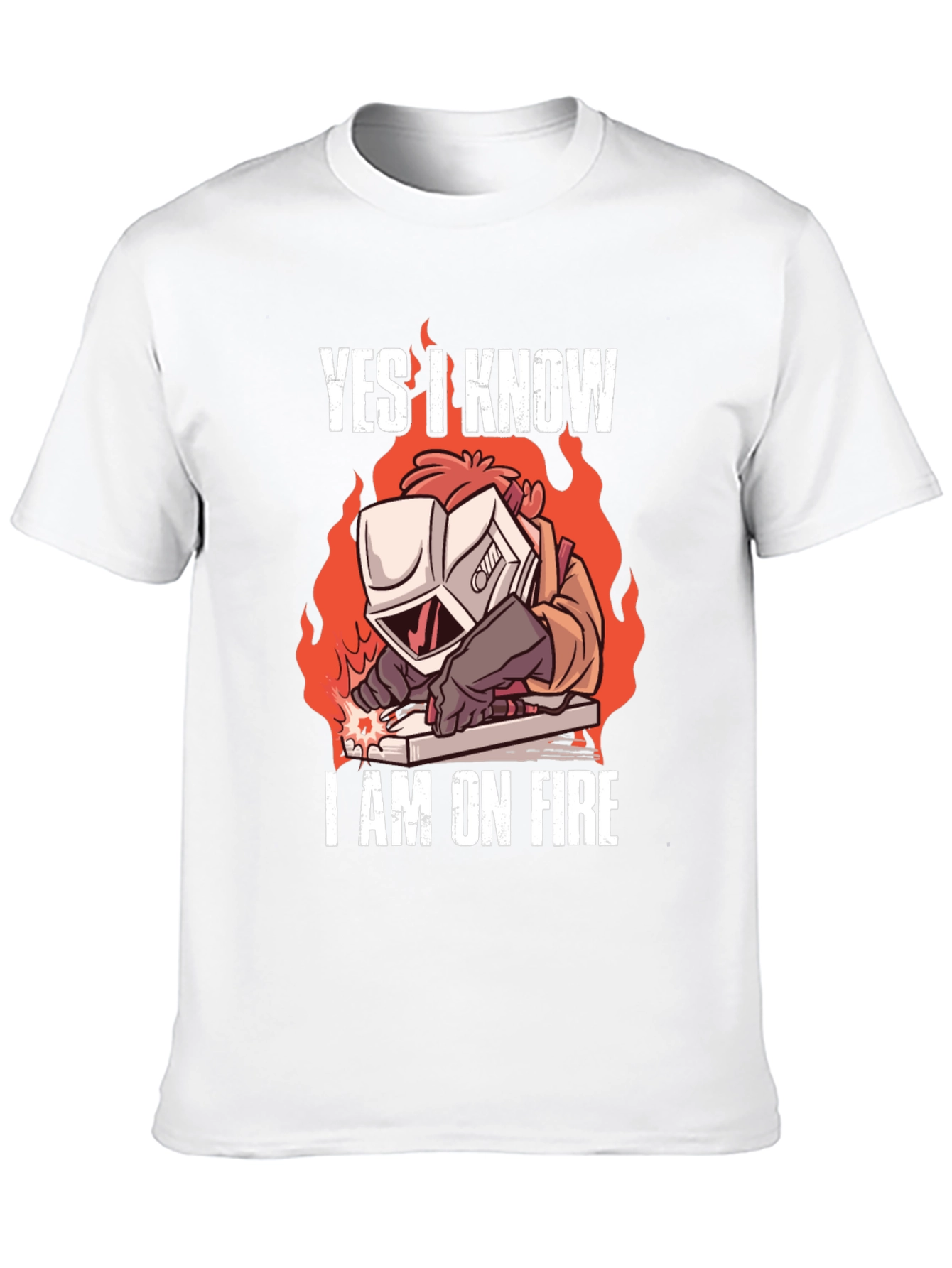 Black Yes, I Know I'm On Fire Welding T-Shirt view 10