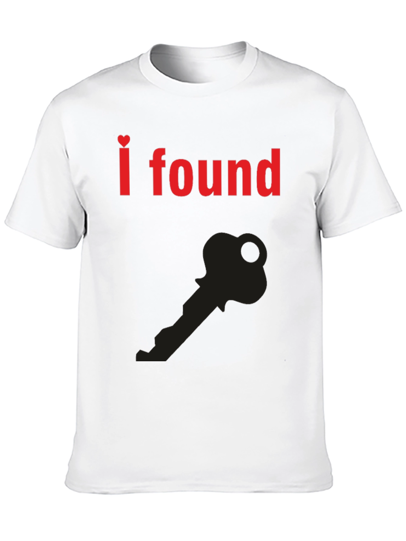 Black I Found the Key T-Shirt - Heart Graphic view 10