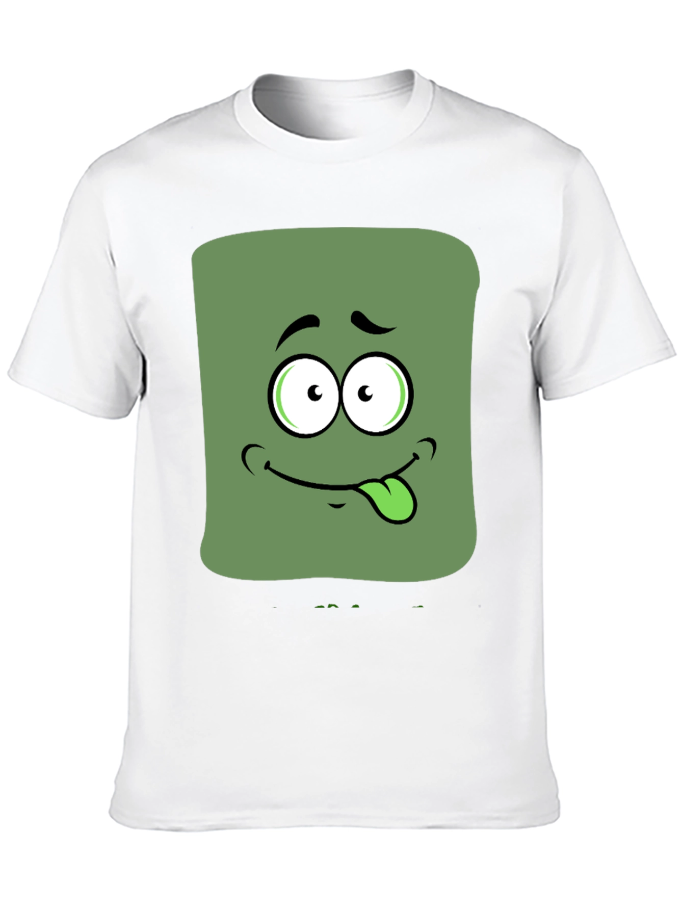 Black Funny Face Graphic Tee - Quirky Men's Black T-Shirt view 10