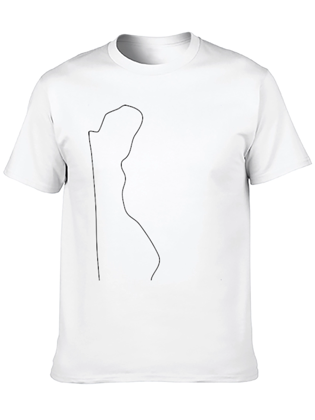 Black Black Graphic Tee - Abstract Silhouette view 10