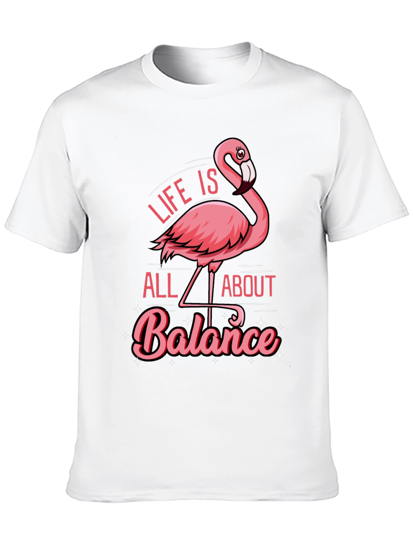 Black Life is All About Balance Flamingo Graphic T-Shirt view 10