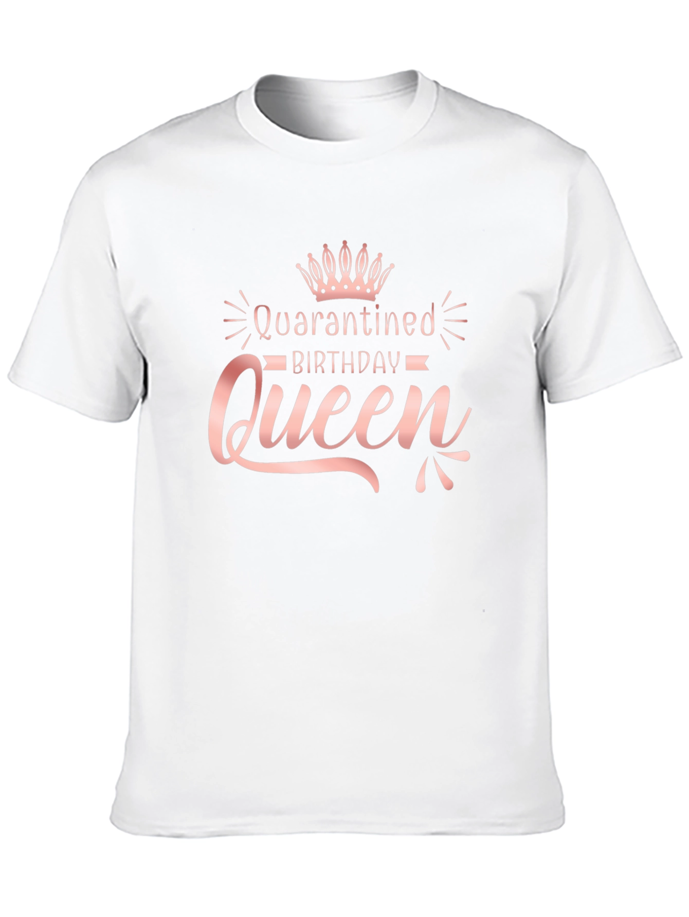 Black Quarantined Birthday Queen T-Shirt view 10