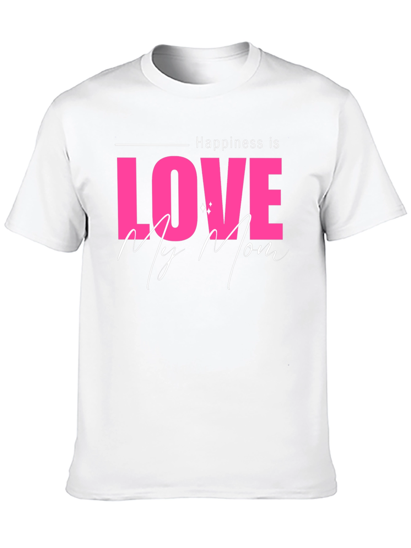 Black Happiness is Love My Mom Black T-Shirt view 10