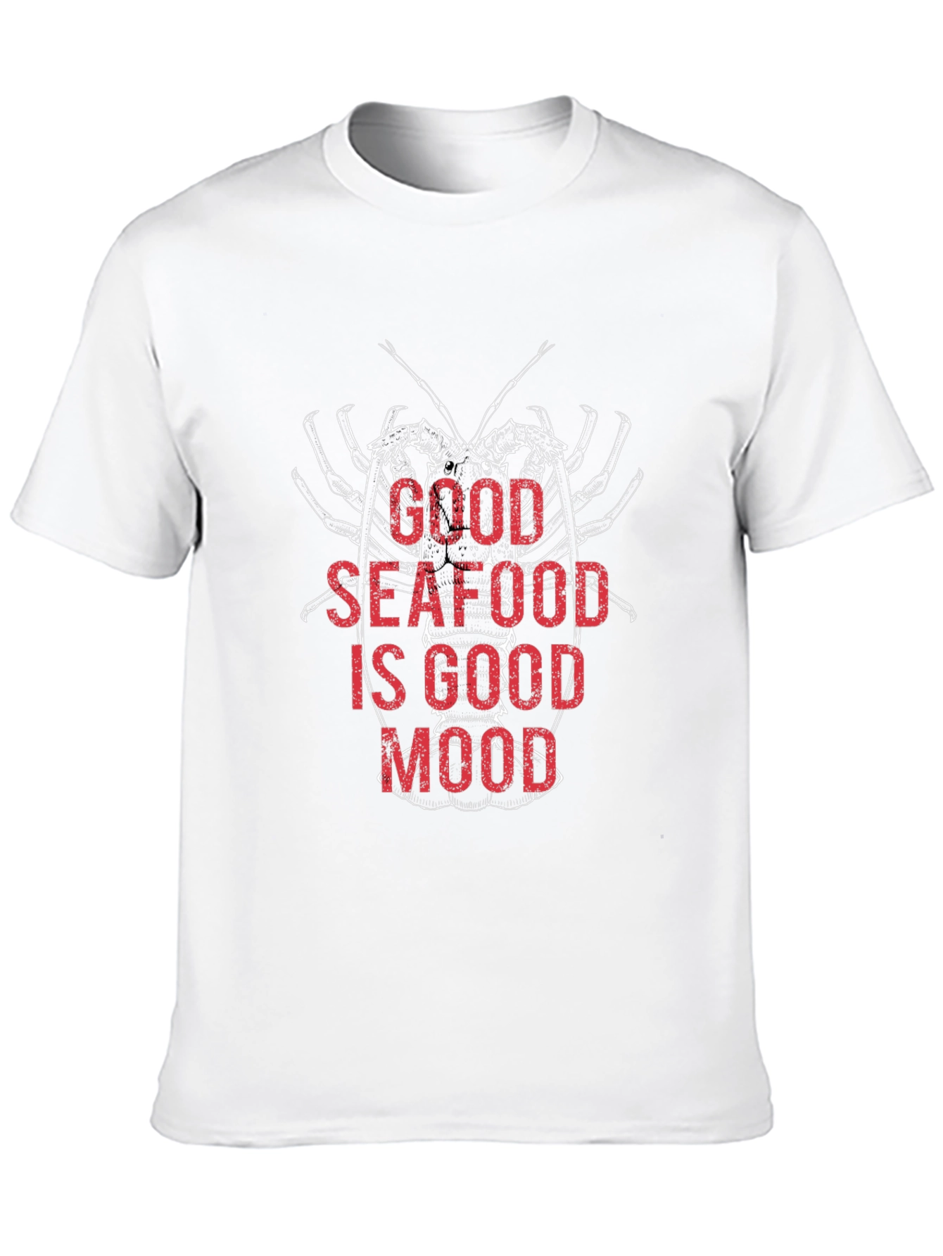 Black Seafood Lover Black T-Shirt: Good Seafood, Good Mood! view 10
