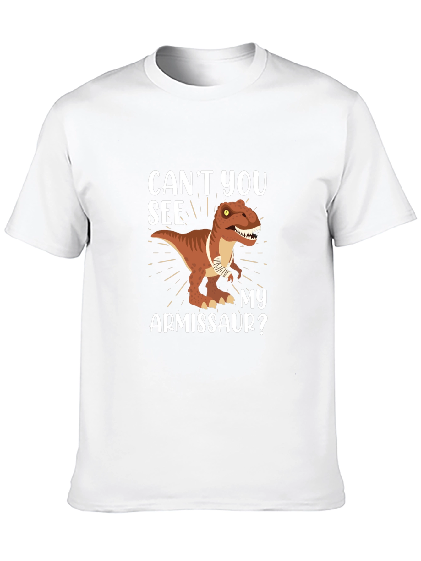 Black Funny Dinosaur Armissaur T-Shirt view 10